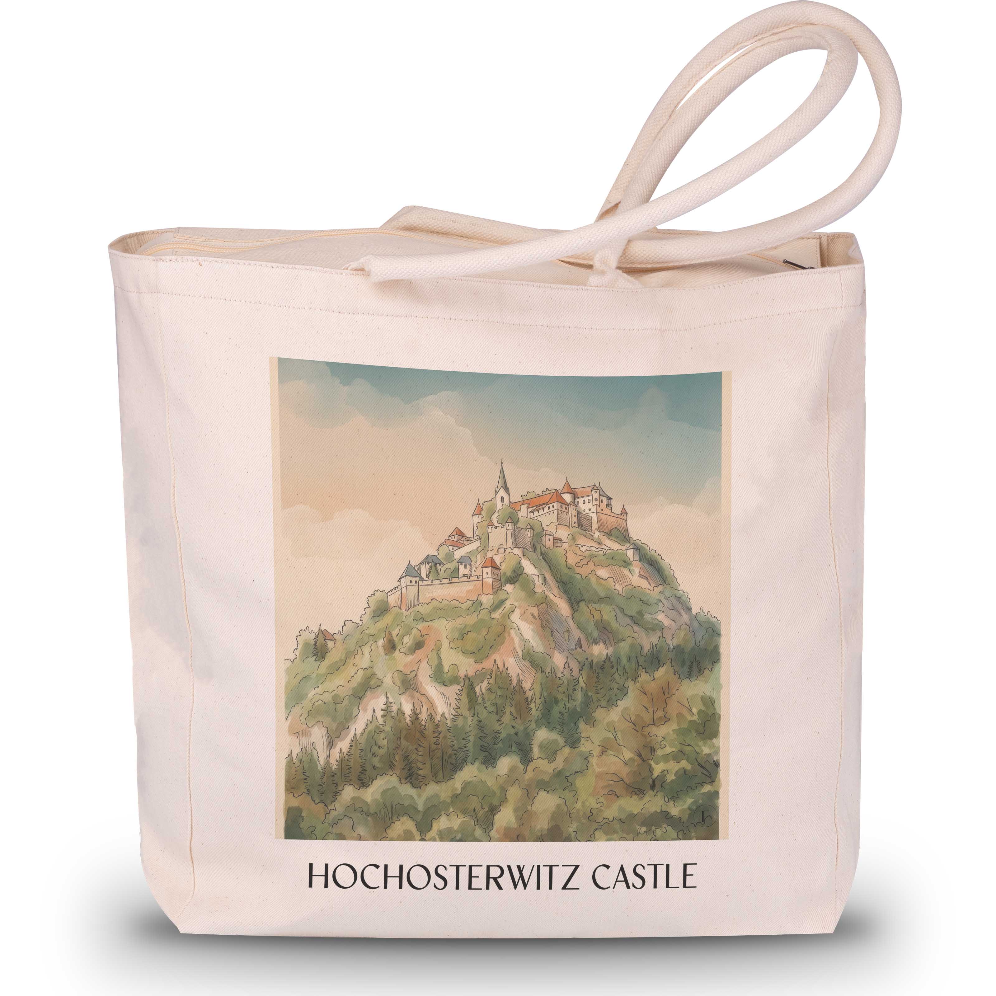 Burg Hochosterwitz Shopping Tasche - Kärnten - Österreich Tote Bag - Einkaufstasche im Aquarell Stil - favplace