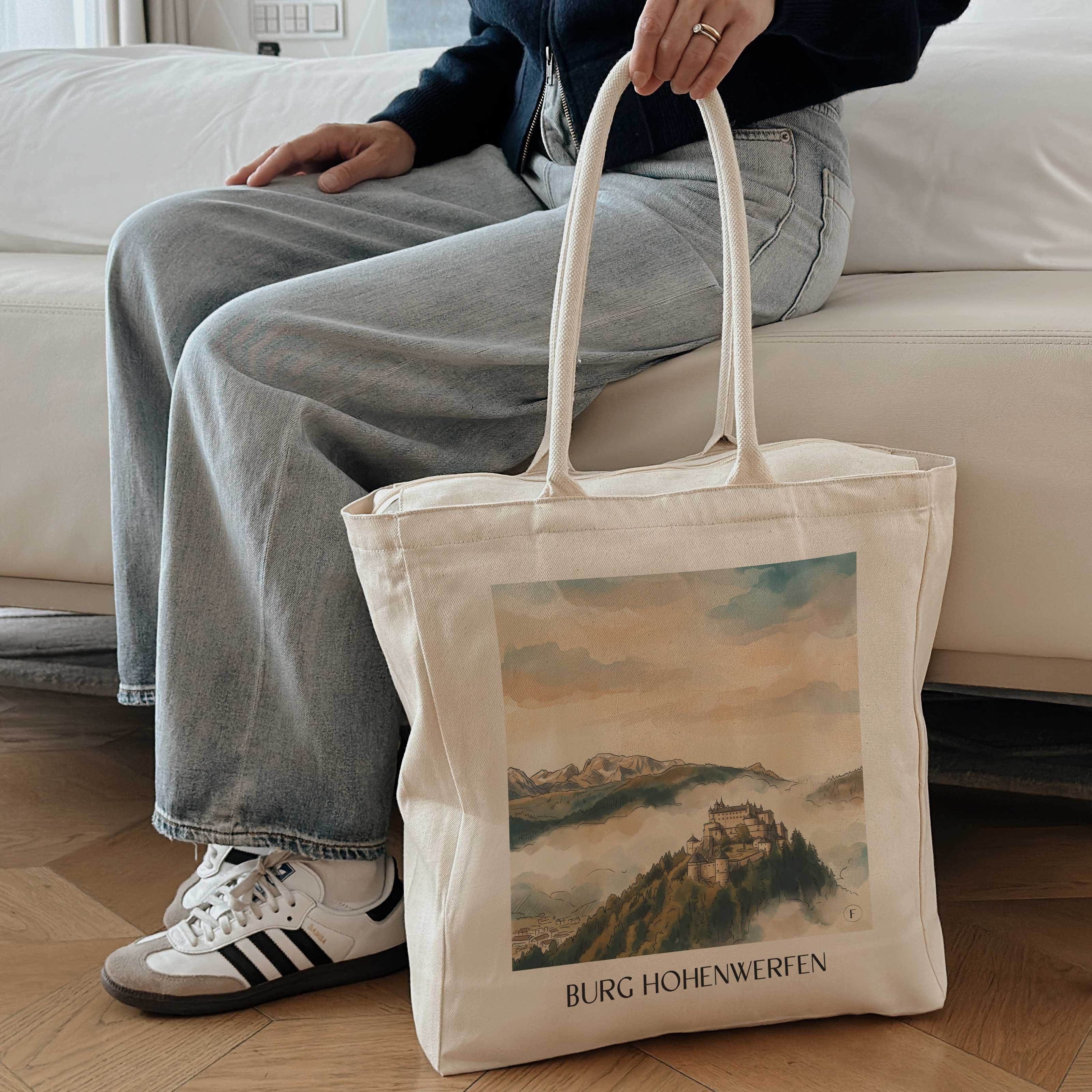 burg-hohenwerfen-österreich-österreich-und-österreich-einkaufstasche-aquarell