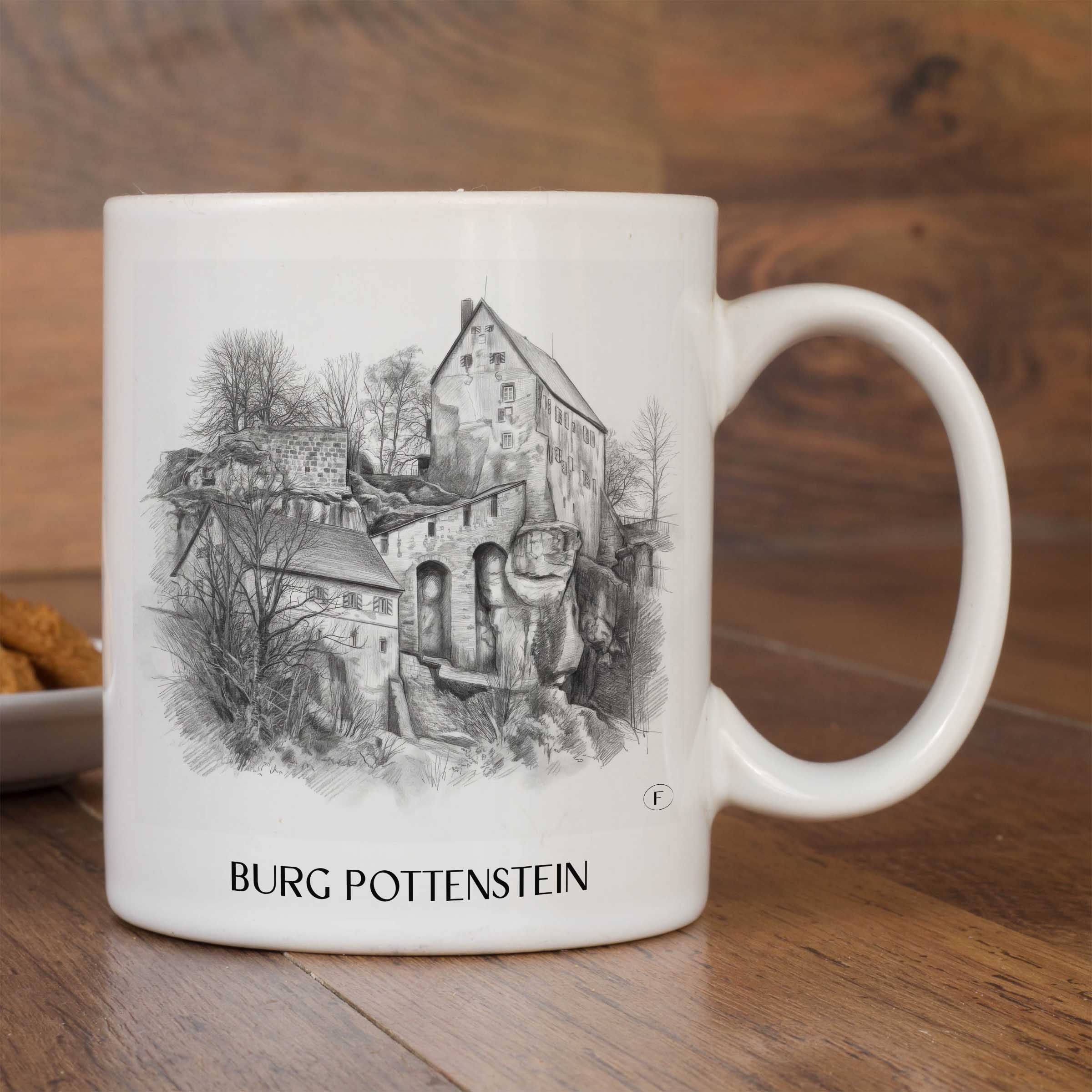 burg-pottenstein-deutschland-kaffeebecher-bleistift-zeichnung-drawing