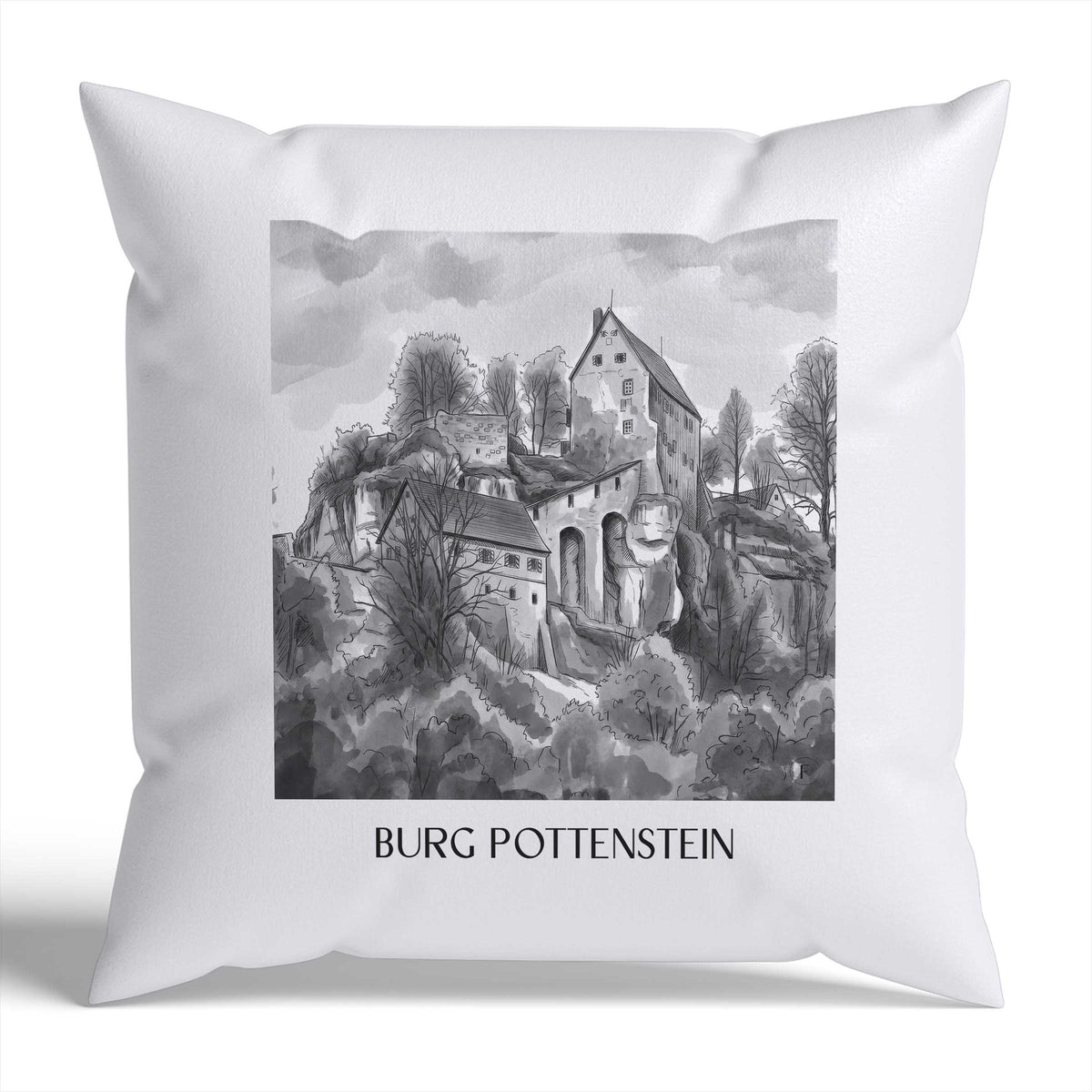 burg-pottenstein-deutschland-deutschland-kissenbezug-aquarell-schwarz-weiss