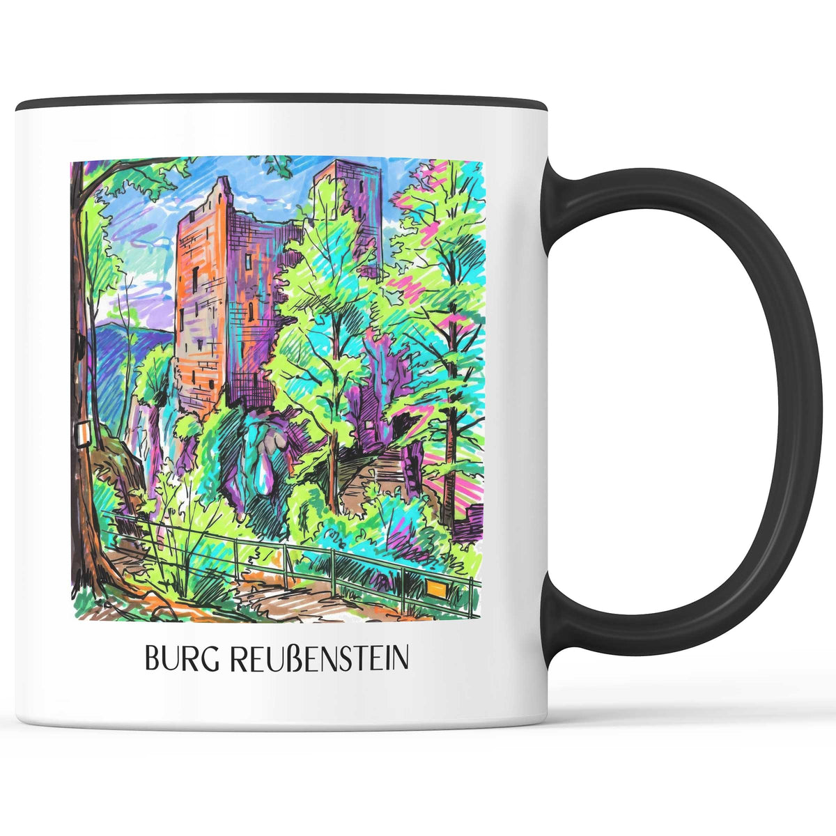 burg-reußenstein-schwäbische-alb-deutschland-kaffeebecher-graffiti