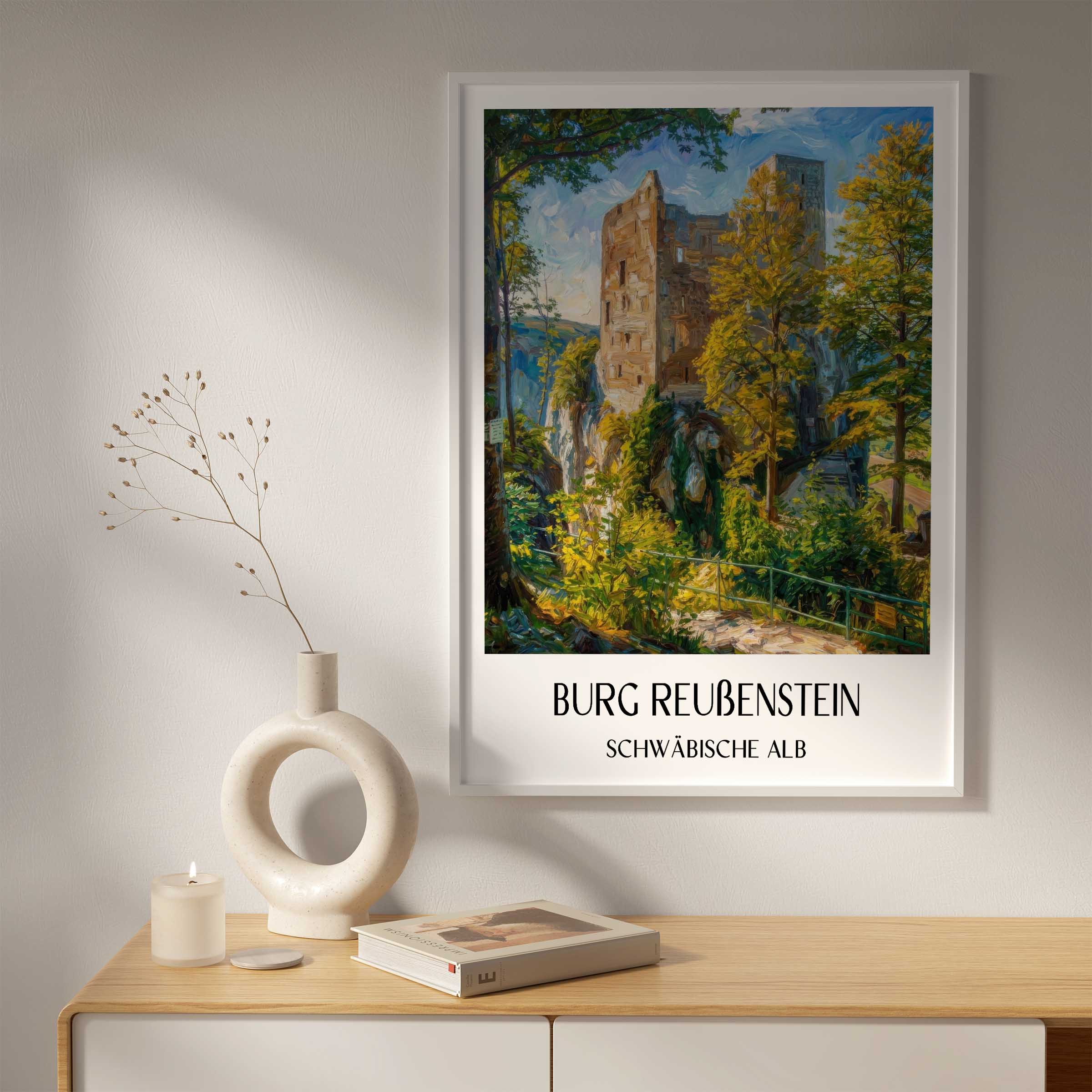burg-reußenstein-schwäbische-alb-deutschland-poster-oil-painting-oelgemaelde