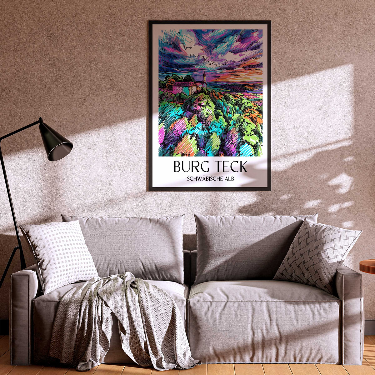 burg-teck-schwäbische-alb-deutschland-poster-graffiti