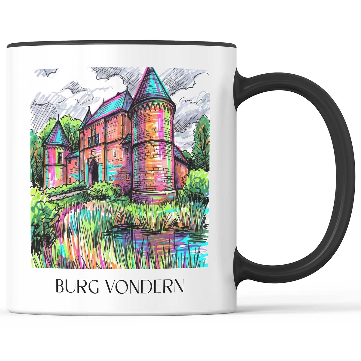 burg-vondern-oberhausen-deutschland-kaffeebecher-graffiti