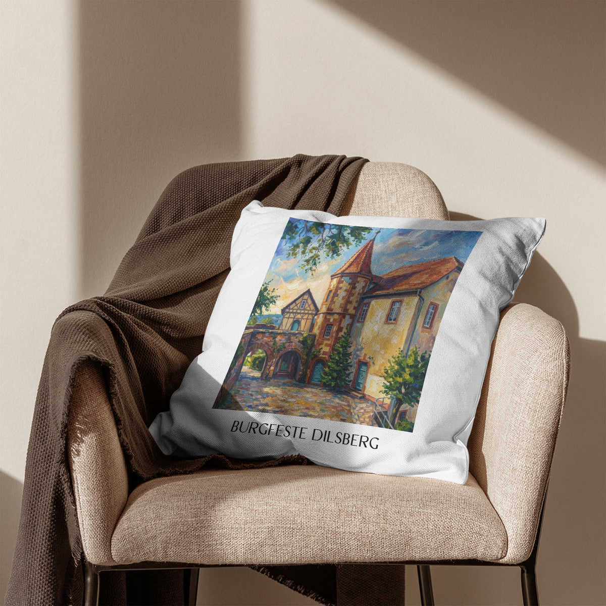 burgfeste-dilsberg-neckargmünd-deutschland-kissenbezug-oil-painting-oelgemaelde