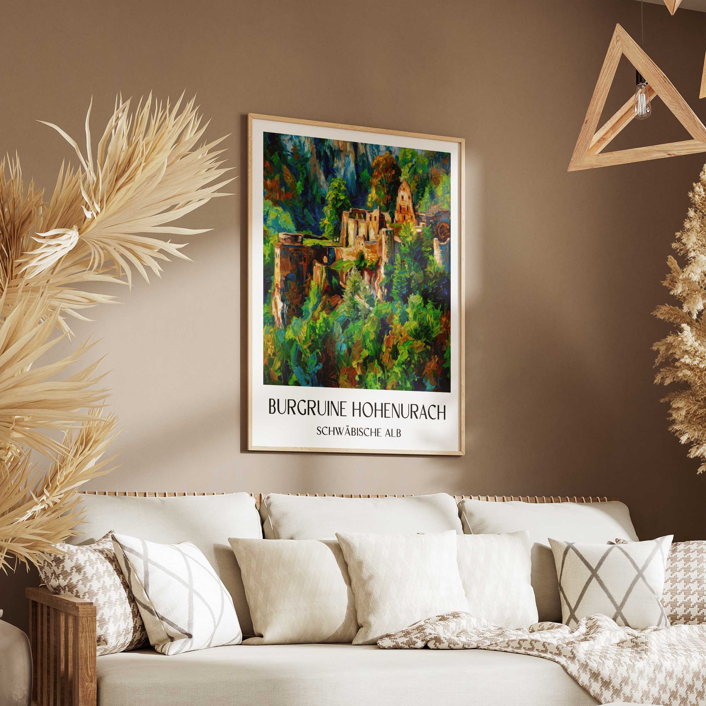 burgruine-hohenurach-schwäbische-alb-deutschland-poster-oil-painting-oelgemaelde