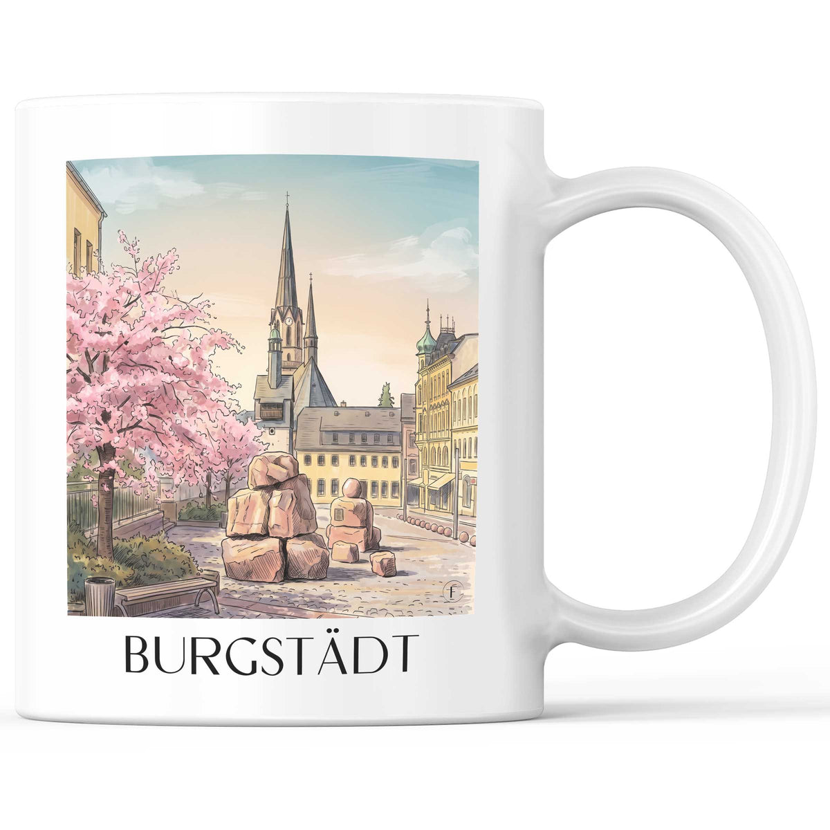 burgstädt-sachsen-deutschland-kaffeebecher-aquarell