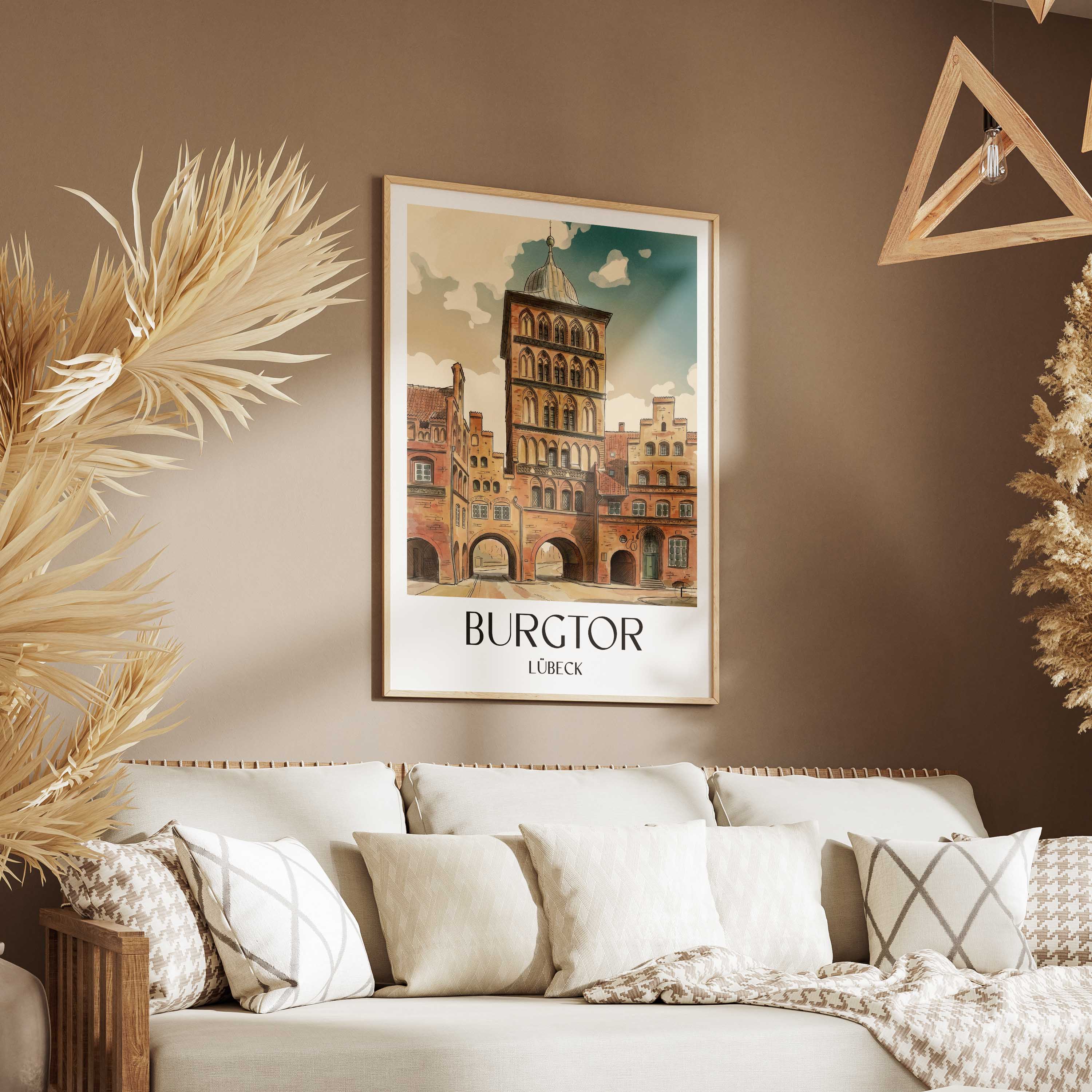 burgtor-lübeck-deutschland-poster-aquarell