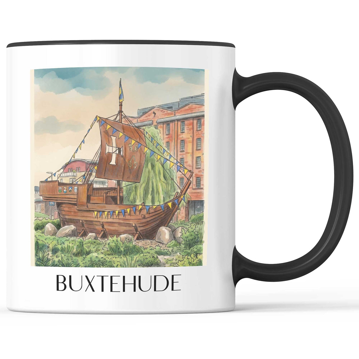 buxtehude-niedersachsen-deutschland-kaffeebecher-aquarell