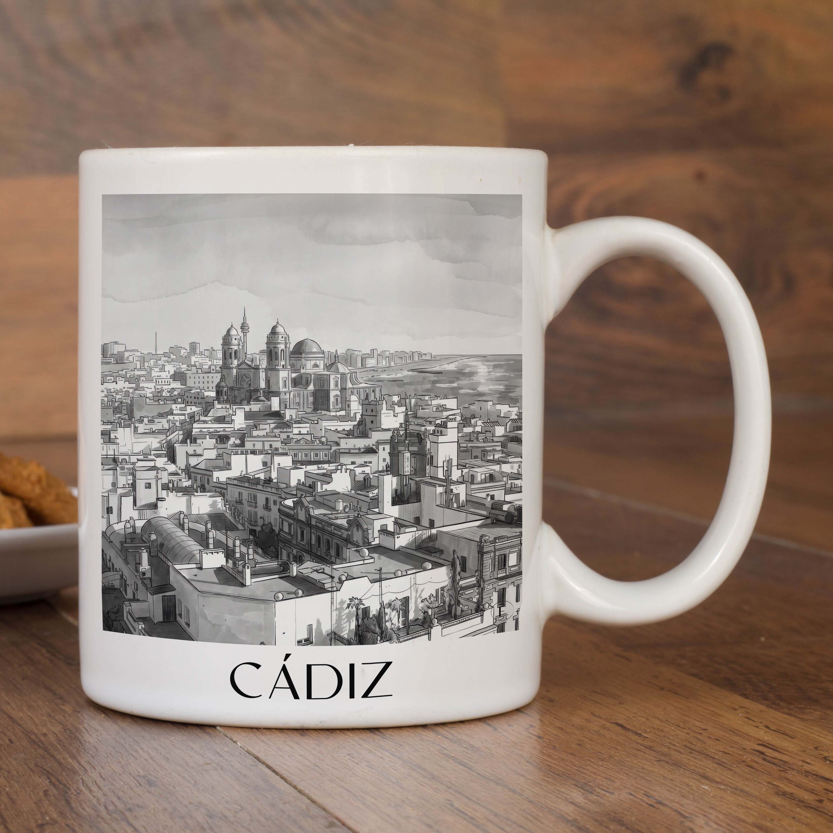 cádiz-spanien-spanien-kaffeebecher-aquarell-schwarz-weiss