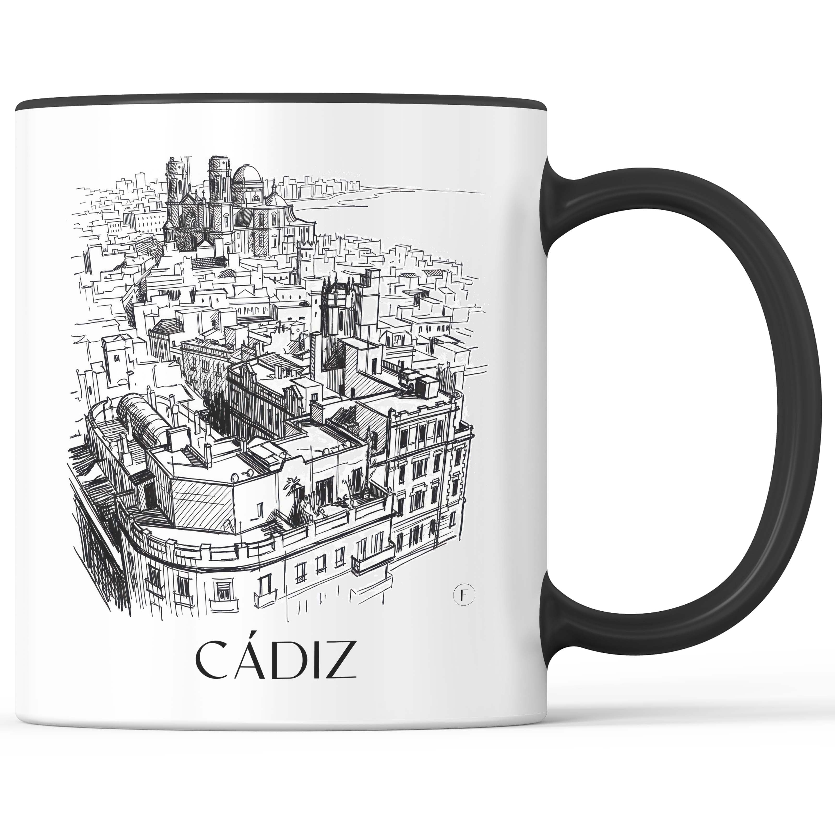 cádiz-spanien-spanien-kaffeebecher-skizze