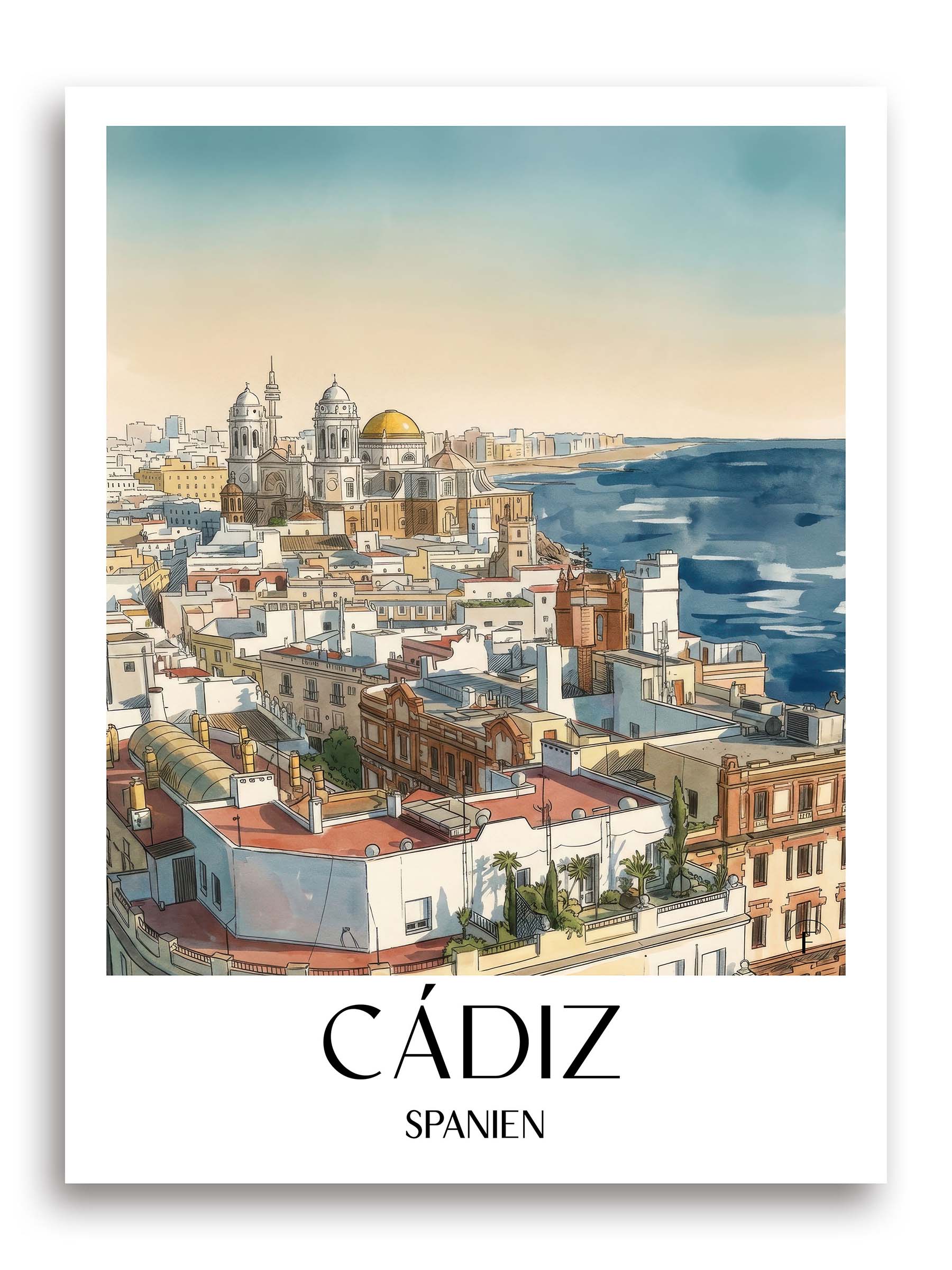 cádiz-spanien-spanien-und-spanien-poster-aquarell