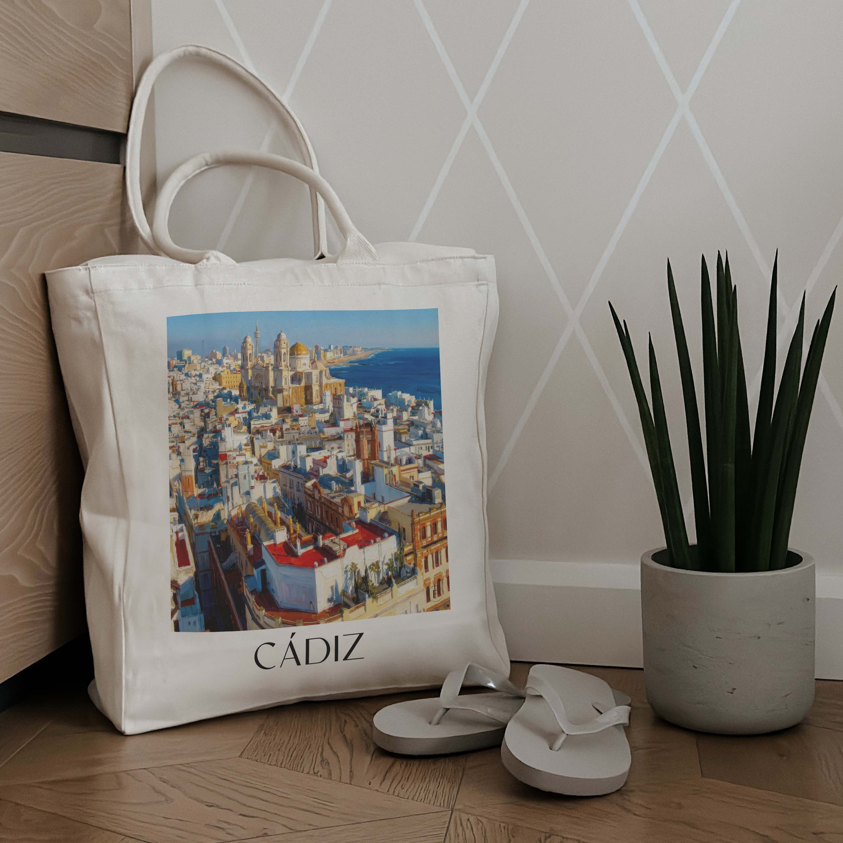 cádiz-spanien-spanien-einkaufstasche-oil-painting-oelgemaelde