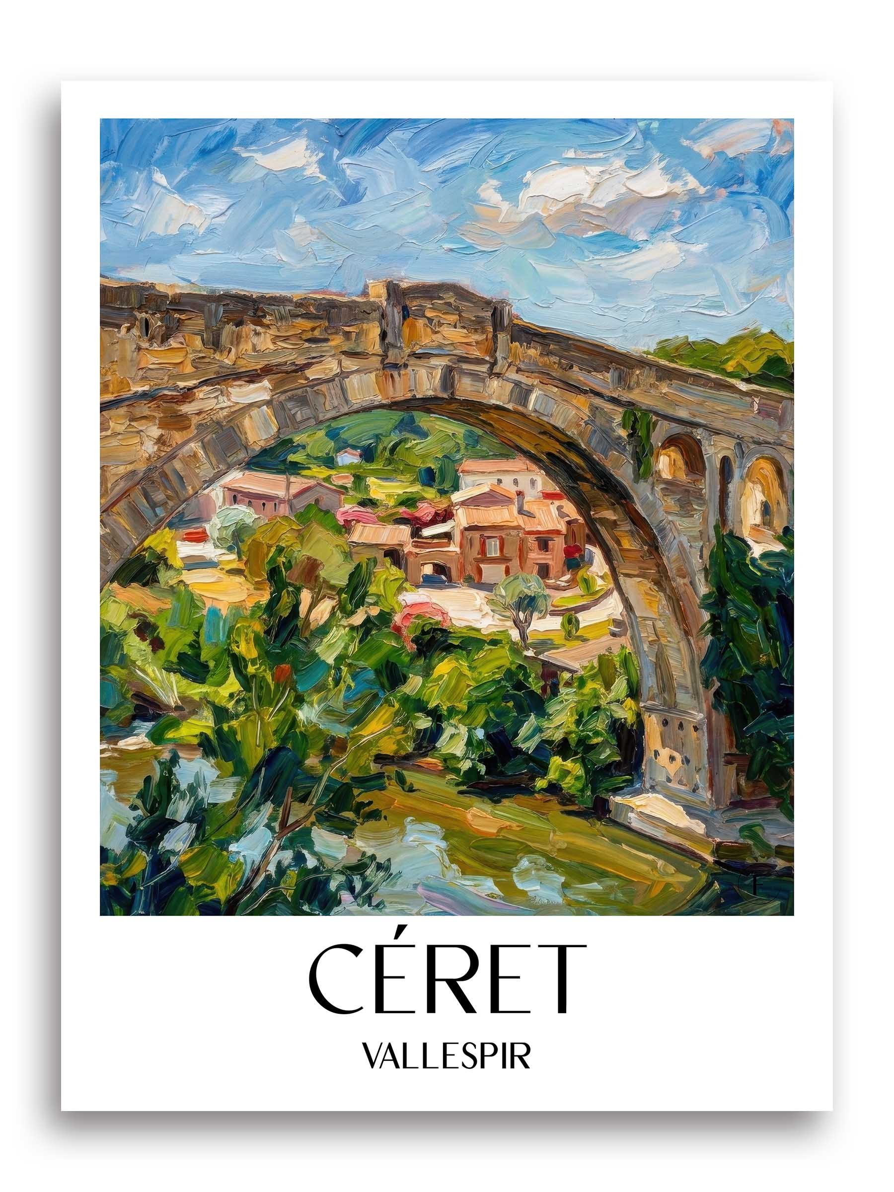 Céret Poster - Vallespir - Frankreich Kunstdruck - Ölgemälde von A4 bis A1 - favplace