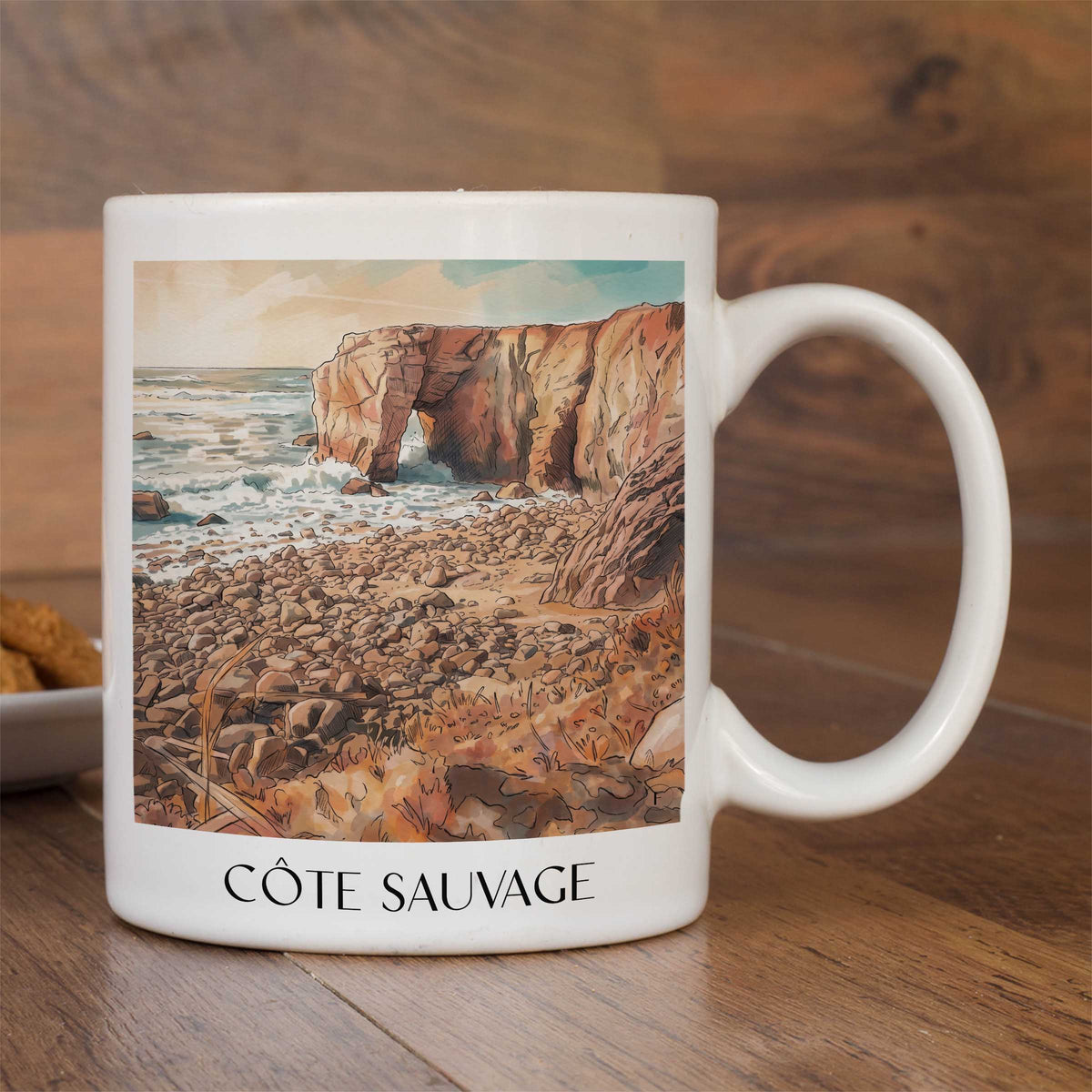 côte-sauvage-quiberon-frankreich-kaffeebecher-aquarell