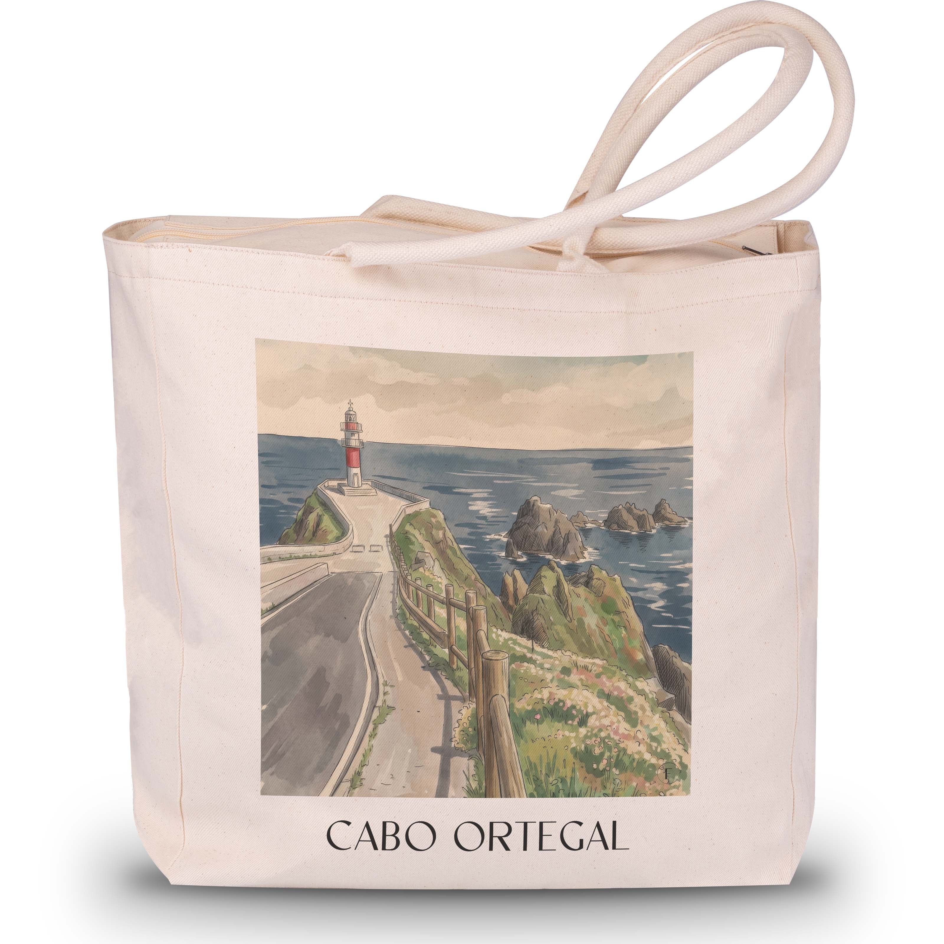 cabo-ortegal-spanien-spanien-einkaufstasche-aquarell
