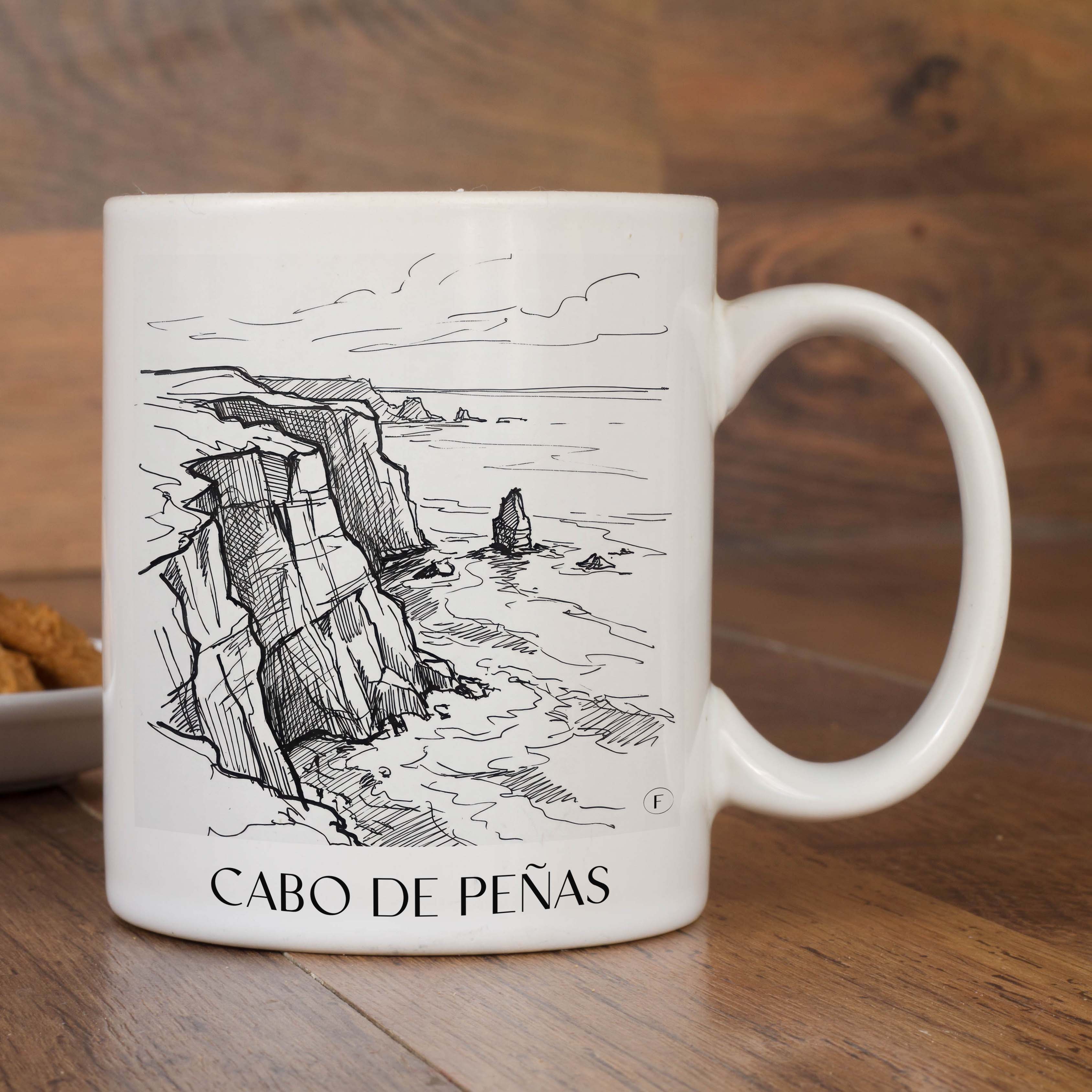 cabo-de-peñas-spanien-spanien-kaffeebecher-skizze
