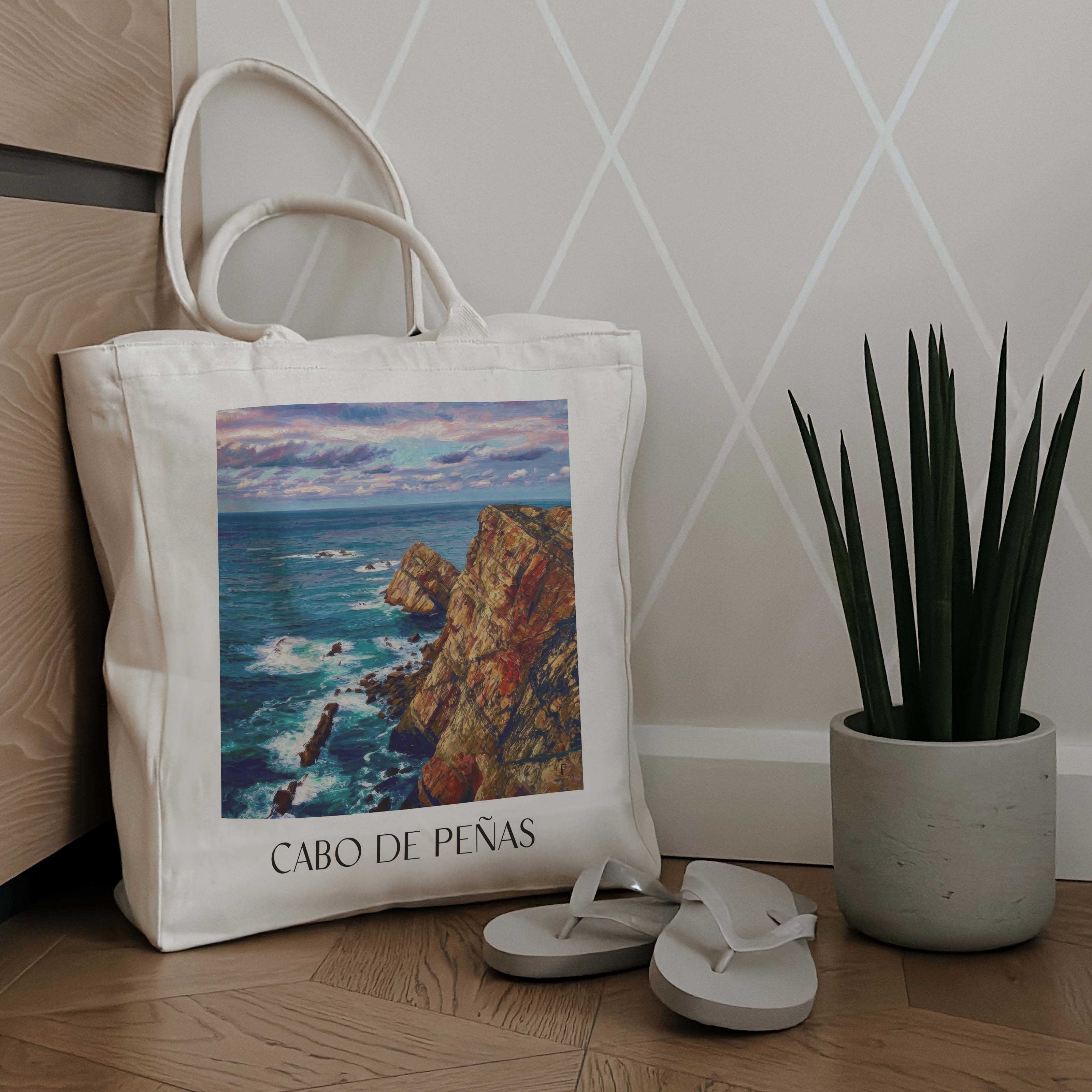 cabo-de-peñas-spanien-spanien-einkaufstasche-oil-painting-oelgemaelde