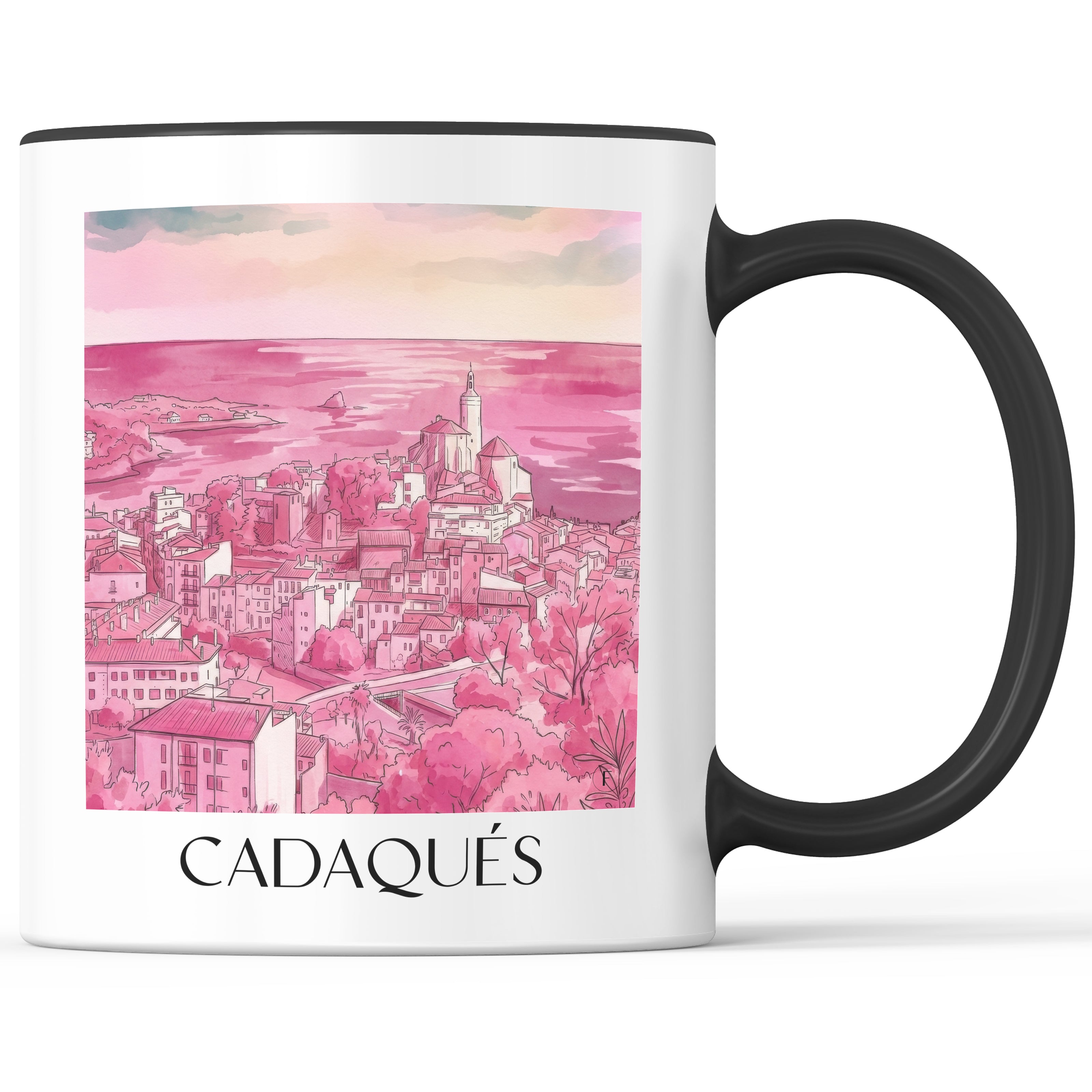 cadaqués-spanien-spanien-kaffeebecher-aquarell-pink-rosa