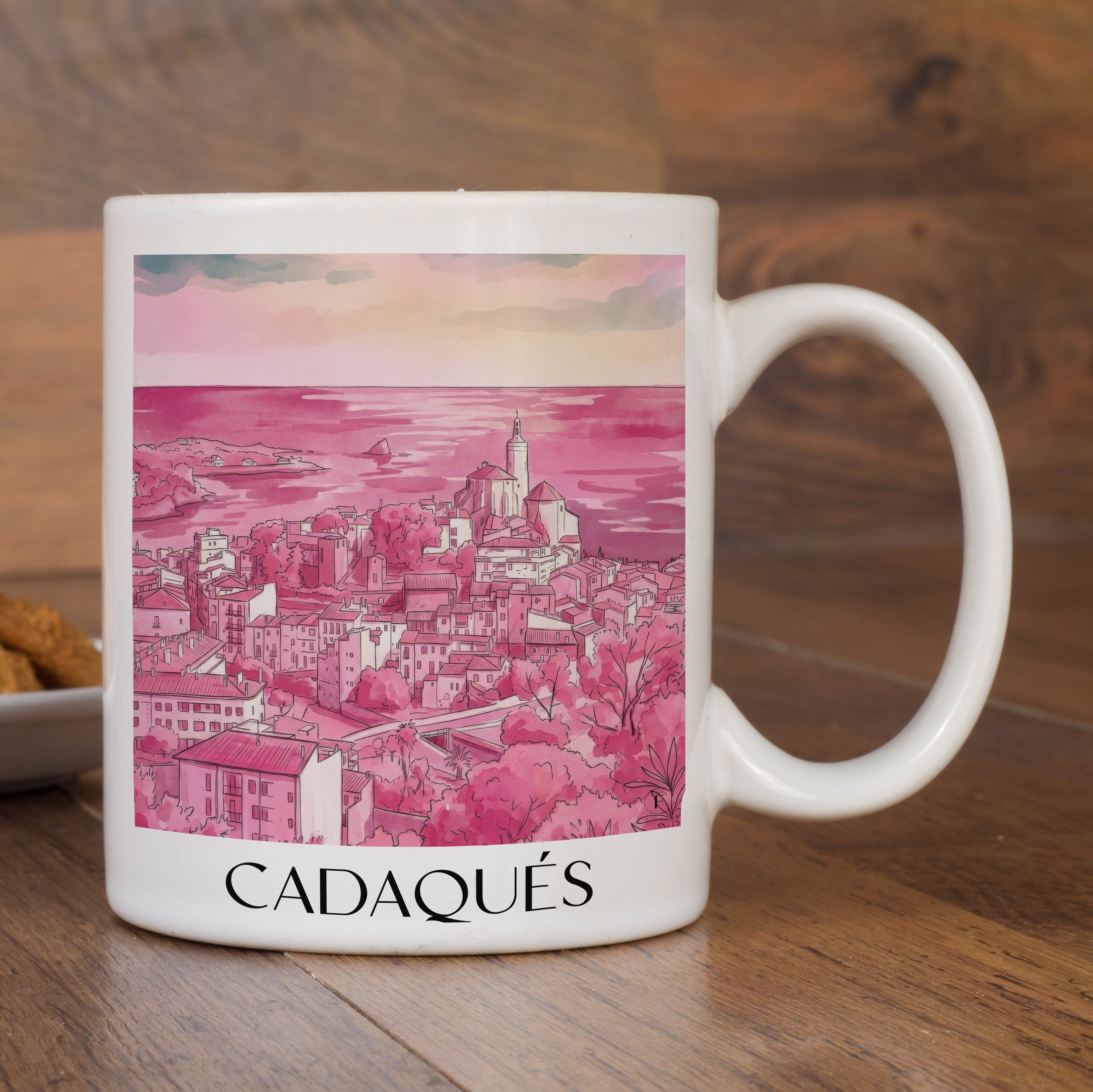 cadaqués-spanien-spanien-kaffeebecher-aquarell-pink-rosa