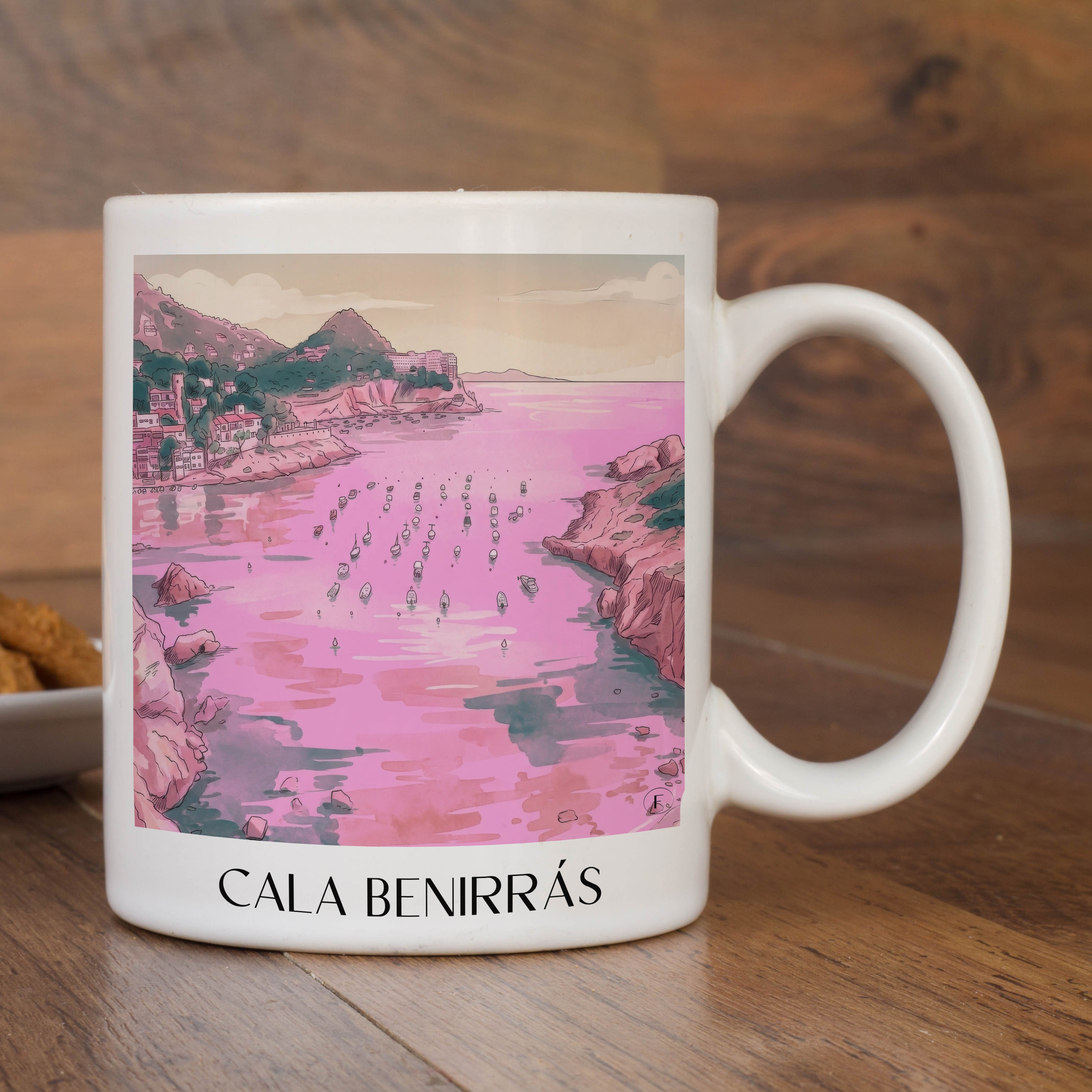 cala-benirrás-ibiza-spanien-kaffeebecher-aquarell-pink-rosa