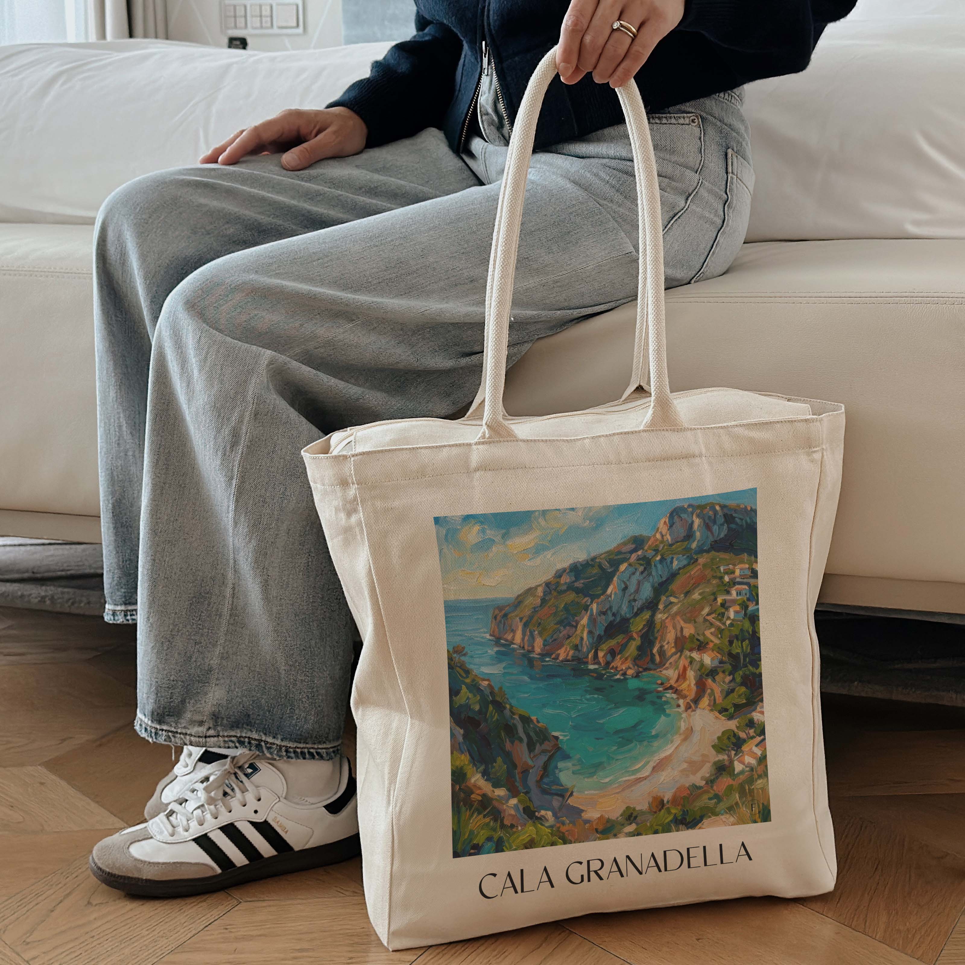 cala-granadella-javea-spanien-einkaufstasche-oil-painting-oelgemaelde