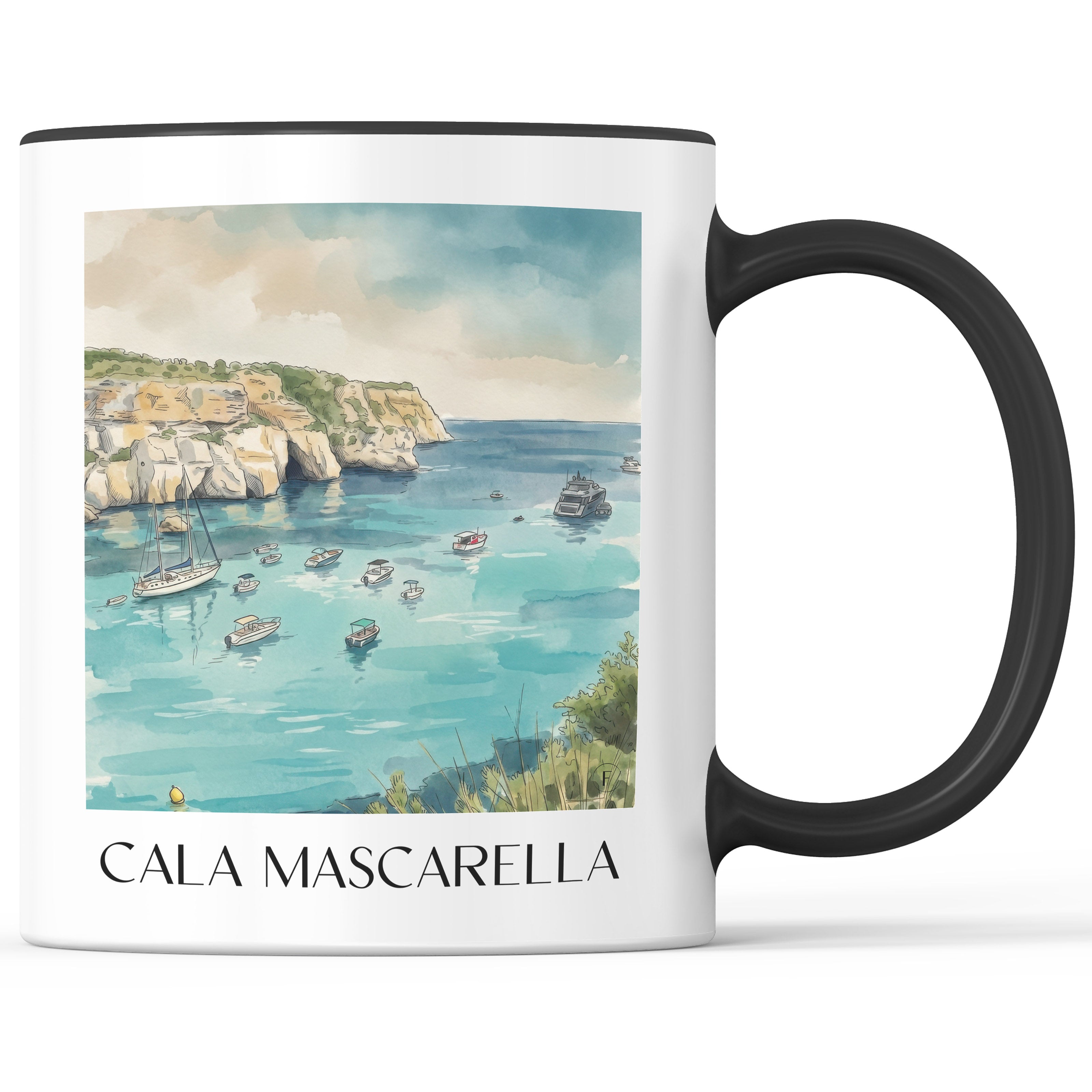 cala-mascarella-menorca-spanien-kaffeebecher-aquarell