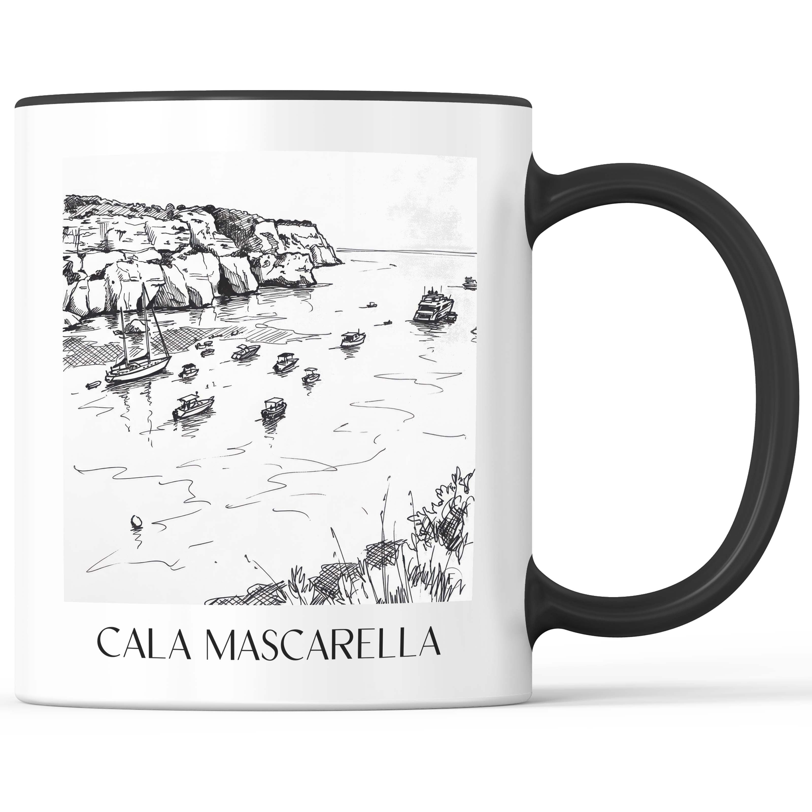 cala-mascarella-menorca-spanien-kaffeebecher-skizze