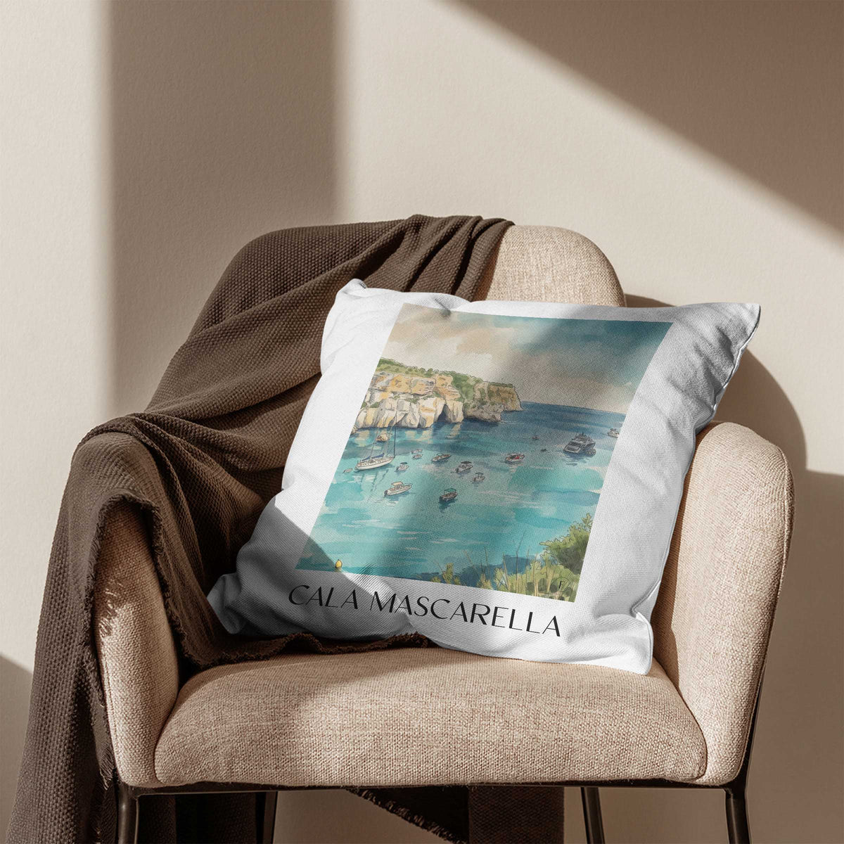 cala-mascarella-menorca-spanien-kissenbezug-aquarell