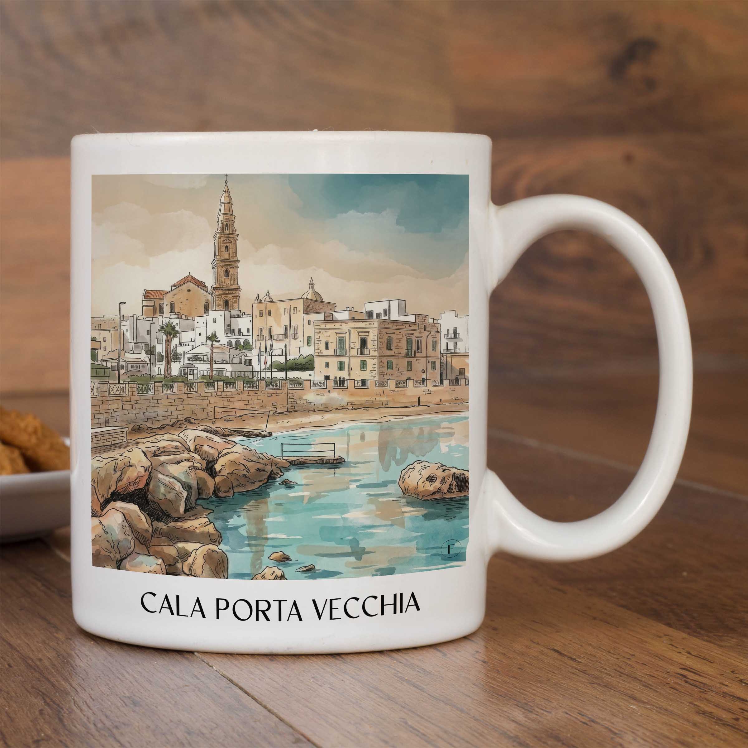 cala-porta-vecchia-monopoli-italien-kaffeebecher-aquarell