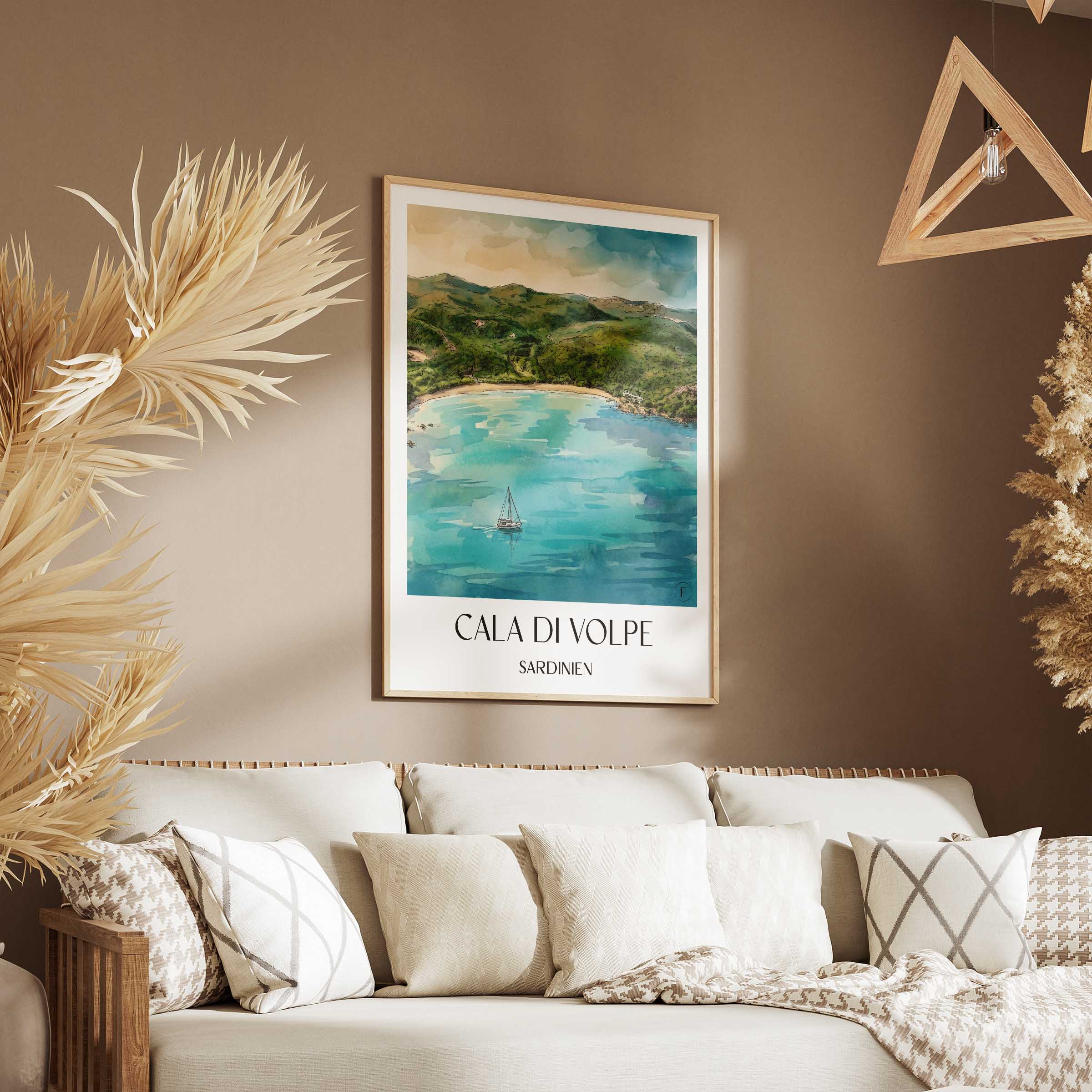 cala-di-volpe-sardinien-italien-poster-aquarell