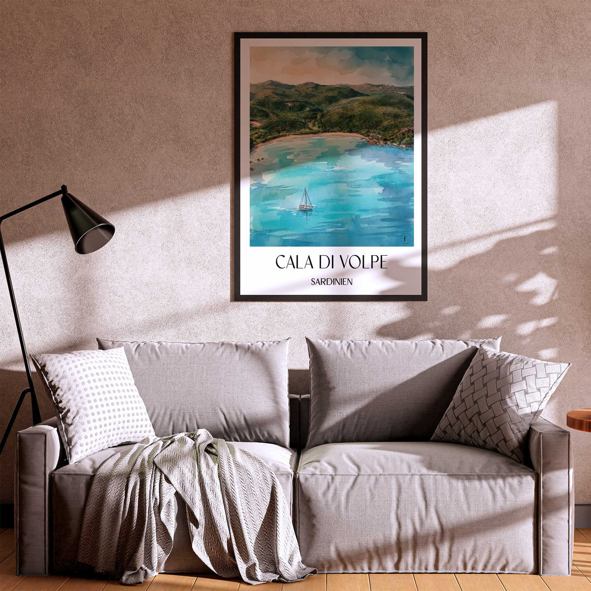 cala-di-volpe-sardinien-italien-poster-aquarell