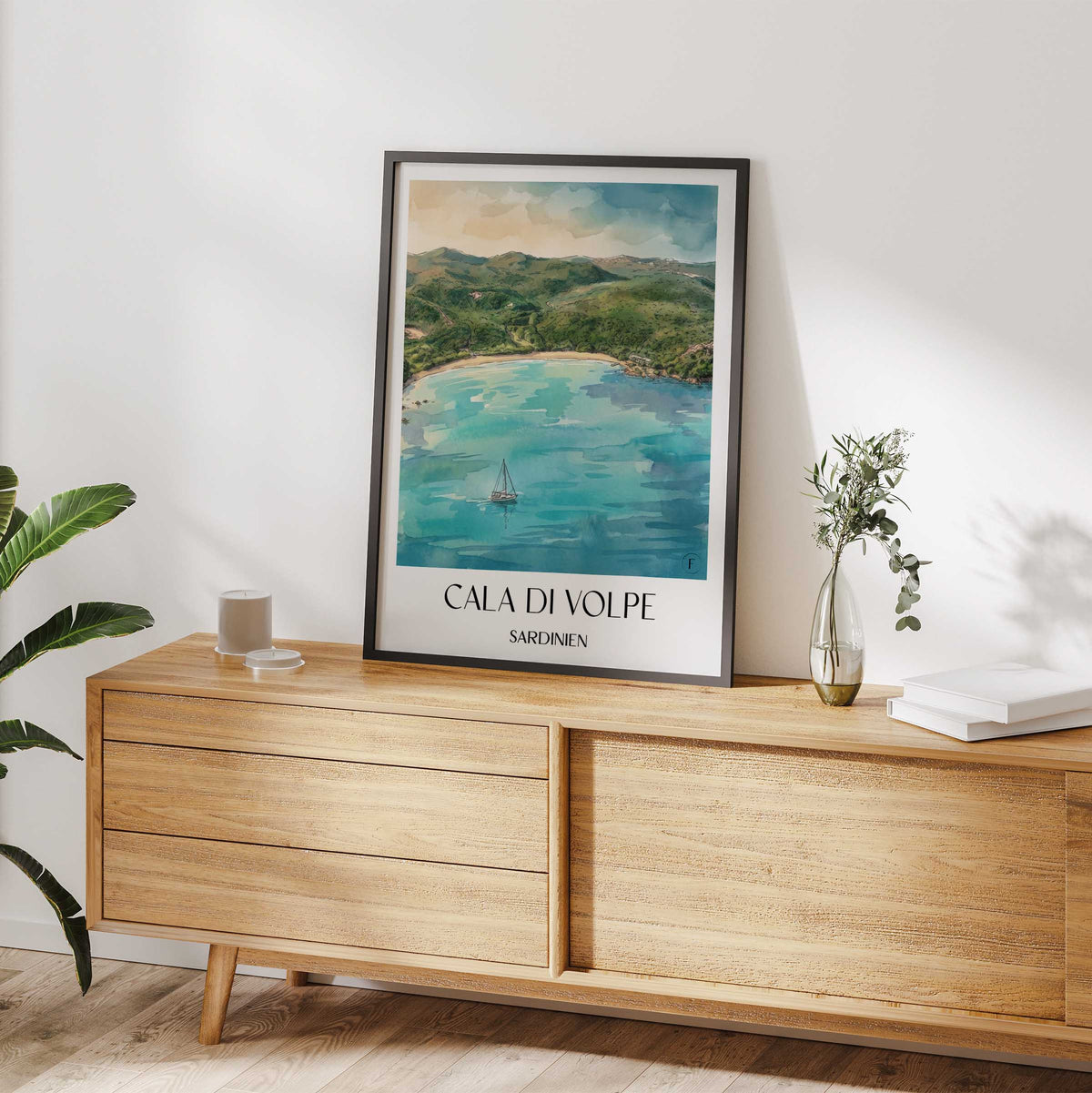 cala-di-volpe-sardinien-italien-poster-aquarell