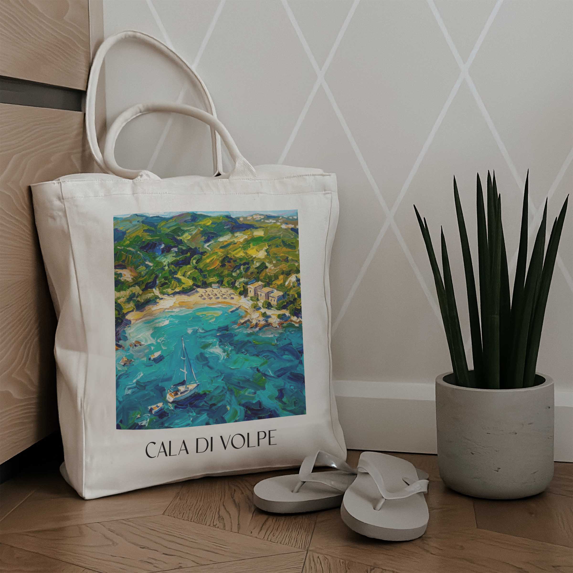 cala-di-volpe-sardinien-italien-einkaufstasche-oil-painting-oelgemaelde