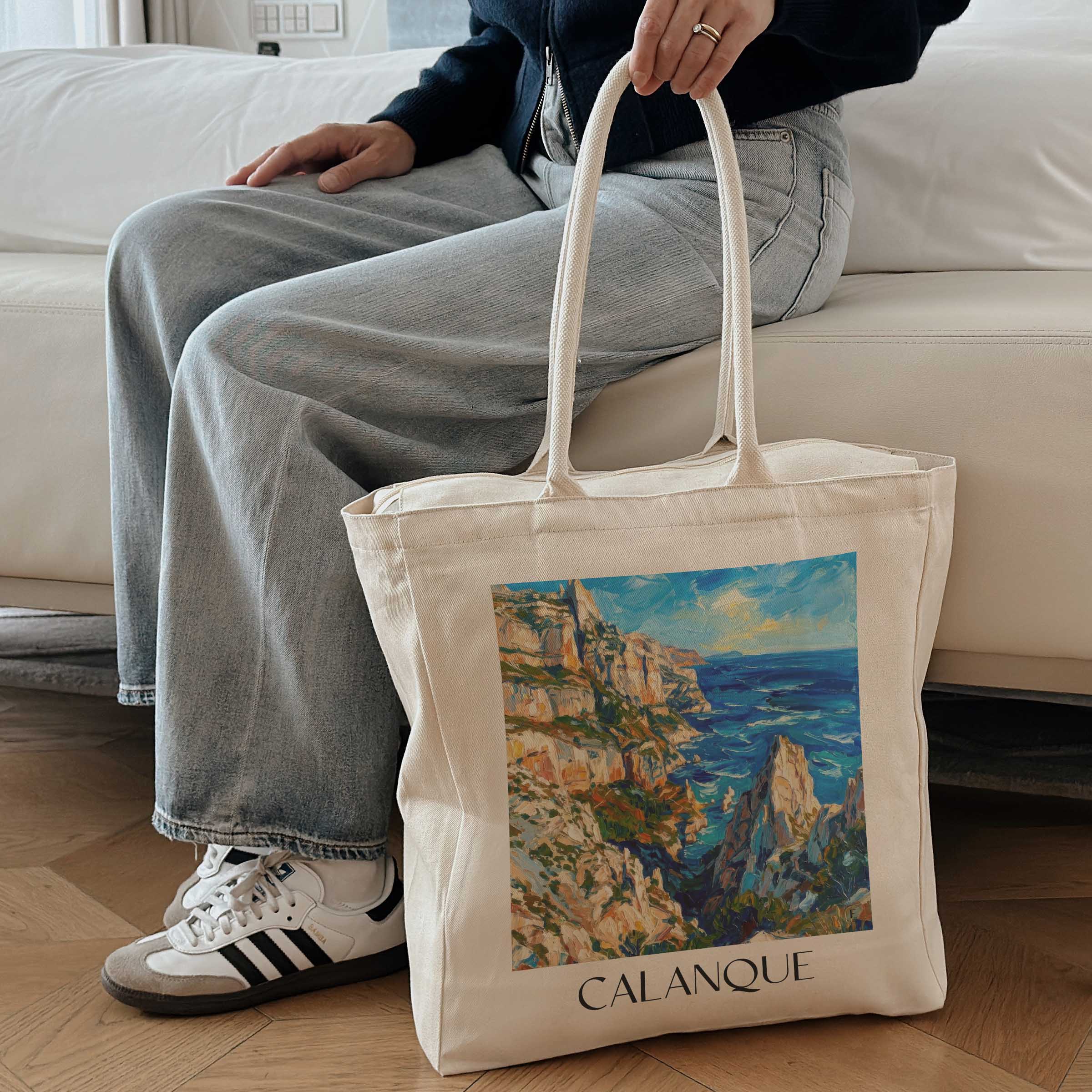calanque-marseille-frankreich-einkaufstasche-oil-painting-oelgemaelde