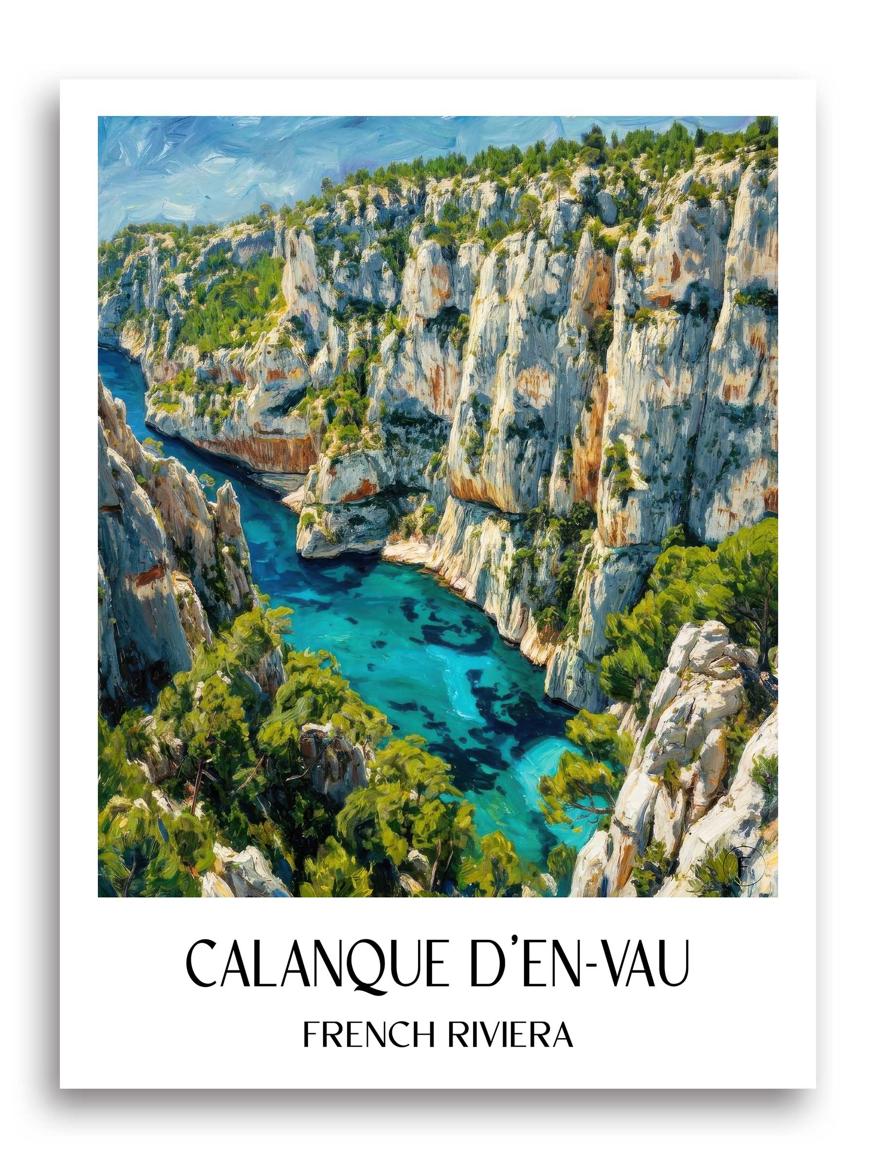 Calanque d´En-Vau Poster - Côte d´Azur - Frankreich Kunstdruck - Ölgemälde von A4 bis A1 - favplace