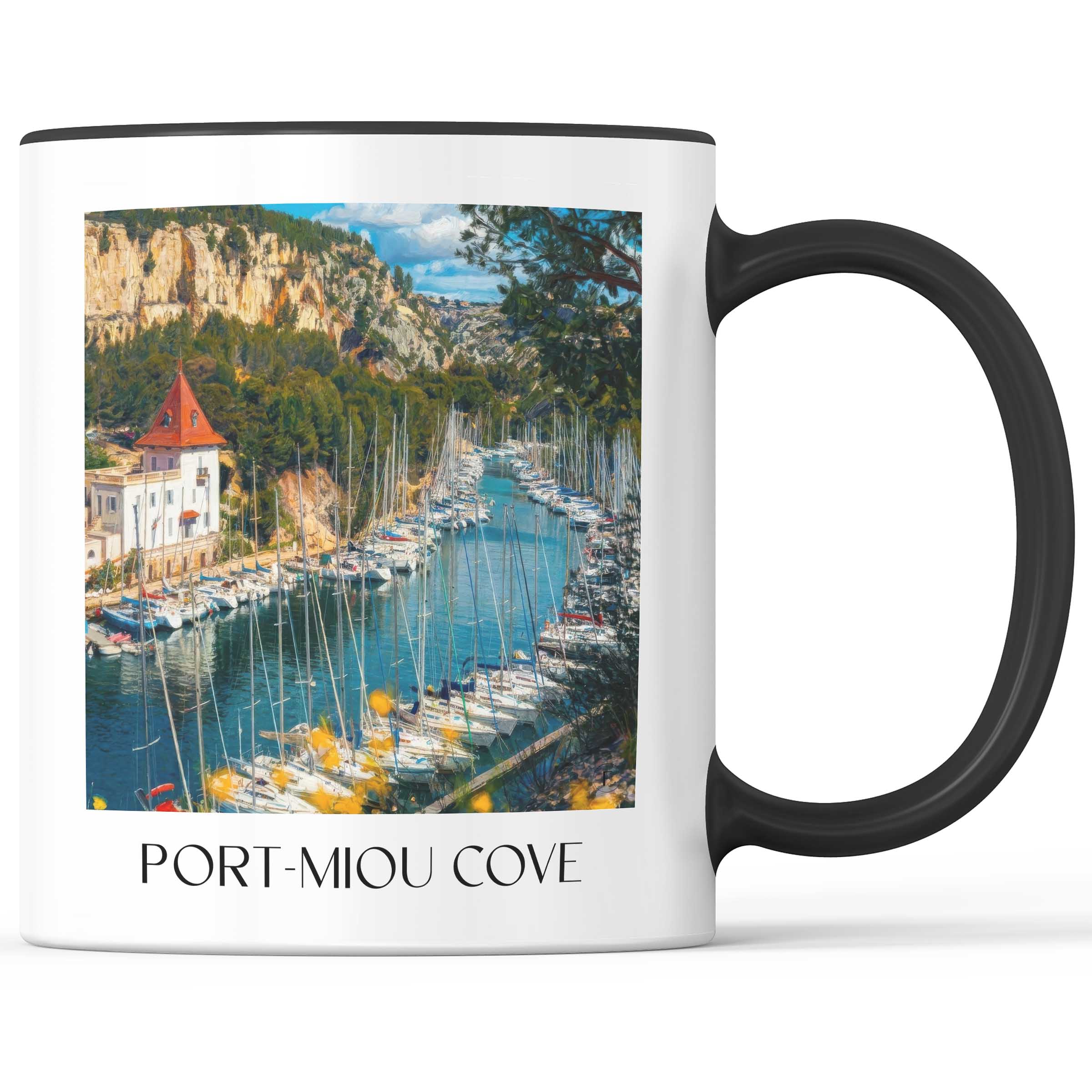 Calanque de Port-Miou Kaffeebecher - Cassis - Frankreich Becher - Kaffeetasse im Ölgemälde Stil - favplace
