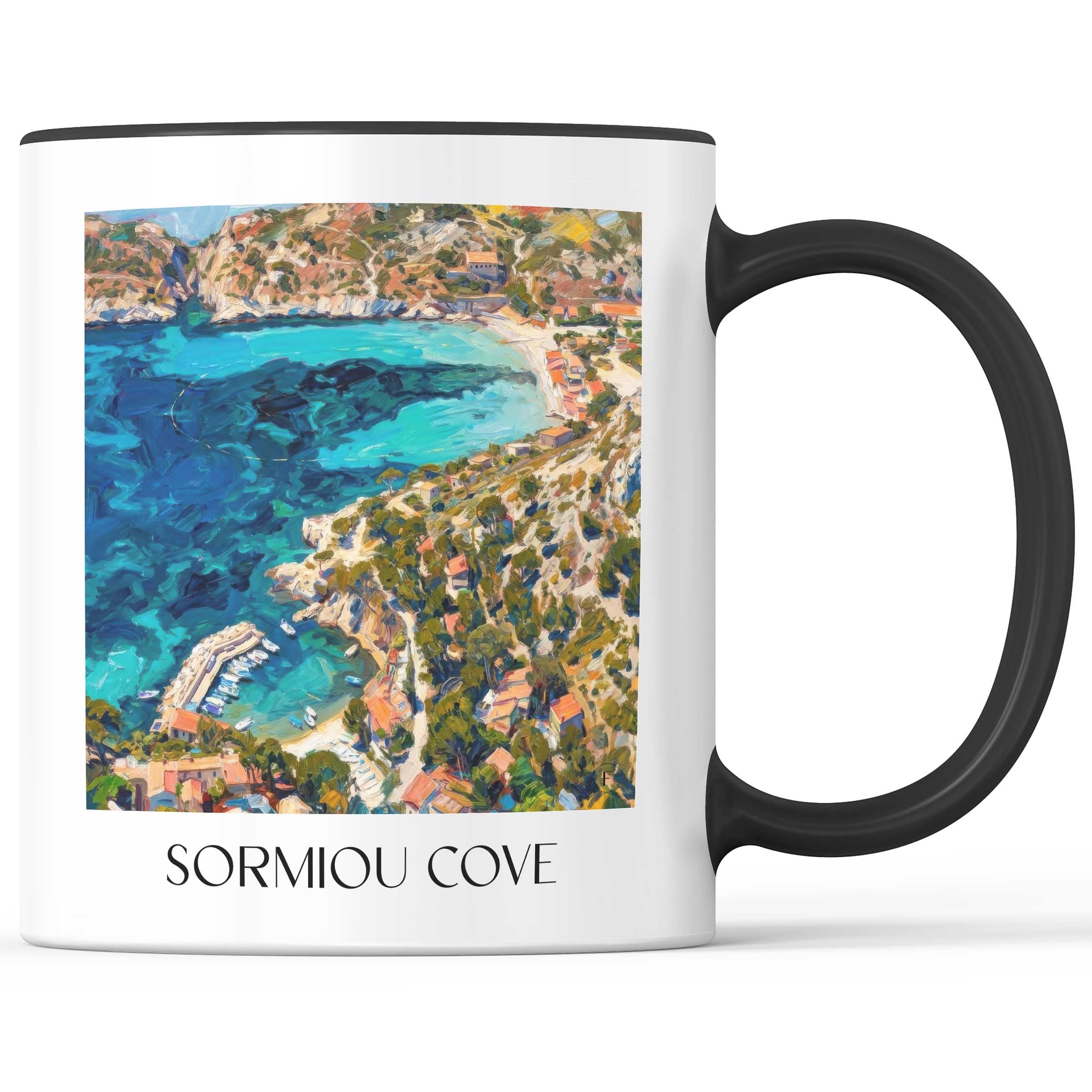 Calanque de Sormiou Kaffeebecher - Côte d´Azur - Frankreich Becher - Kaffeetasse im Ölgemälde Stil - favplace