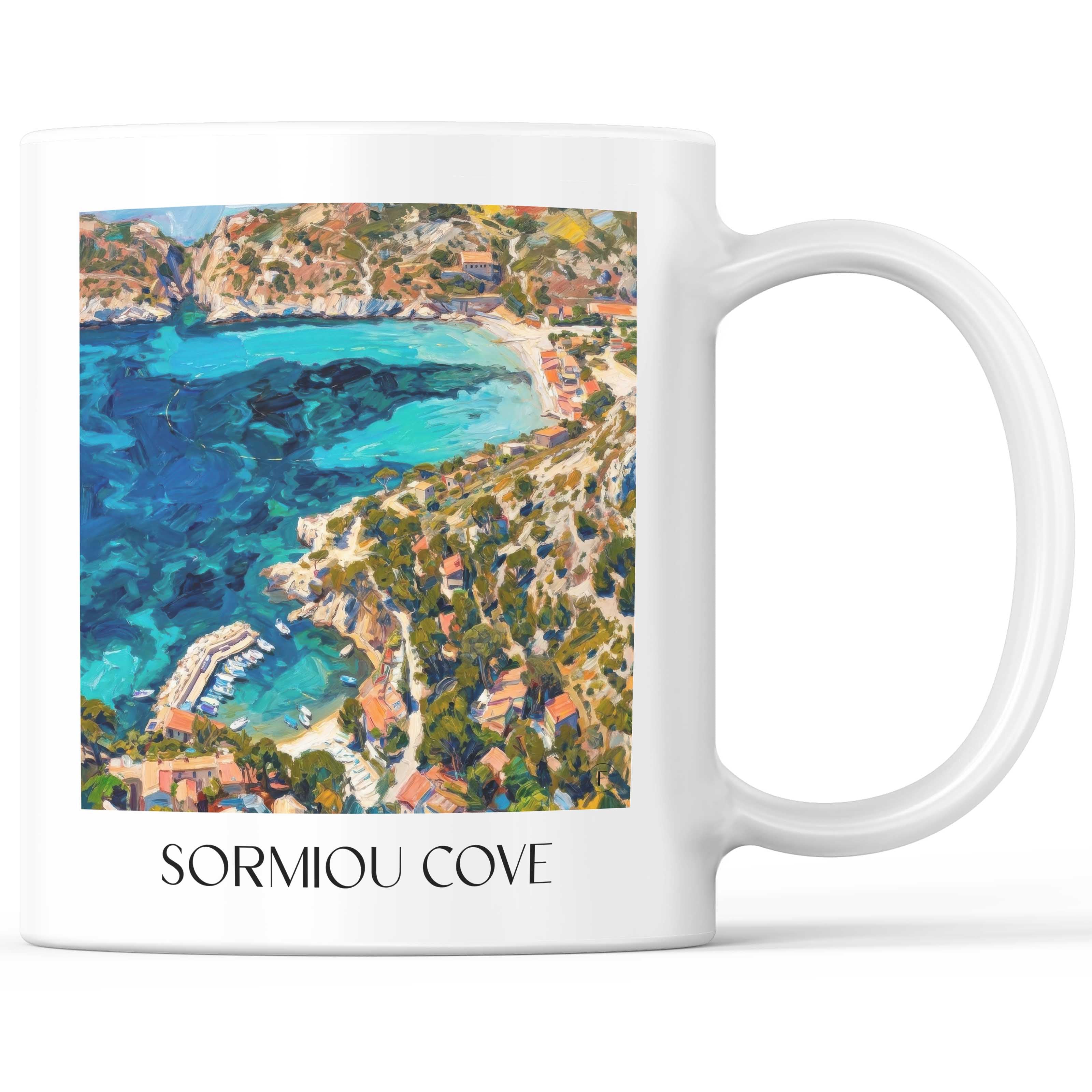 Calanque de Sormiou Kaffeebecher - Côte d´Azur - Frankreich Becher - Kaffeetasse im Ölgemälde Stil - favplace