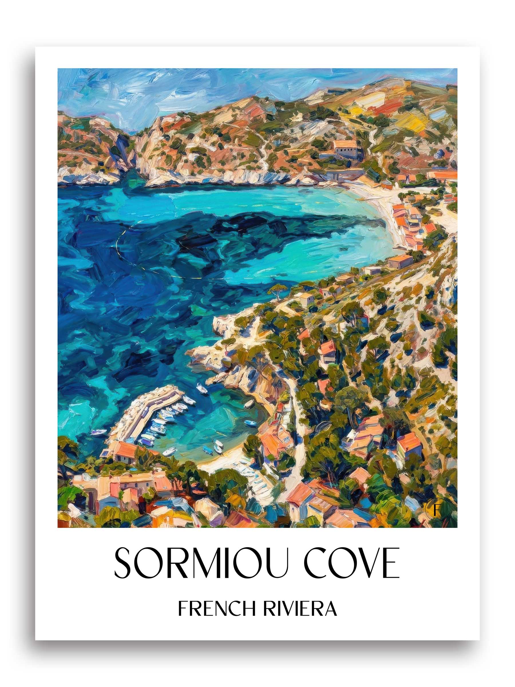 Calanque de Sormiou Poster - Côte d´Azur - Frankreich Kunstdruck - Ölgemälde von A4 bis A1 - favplace