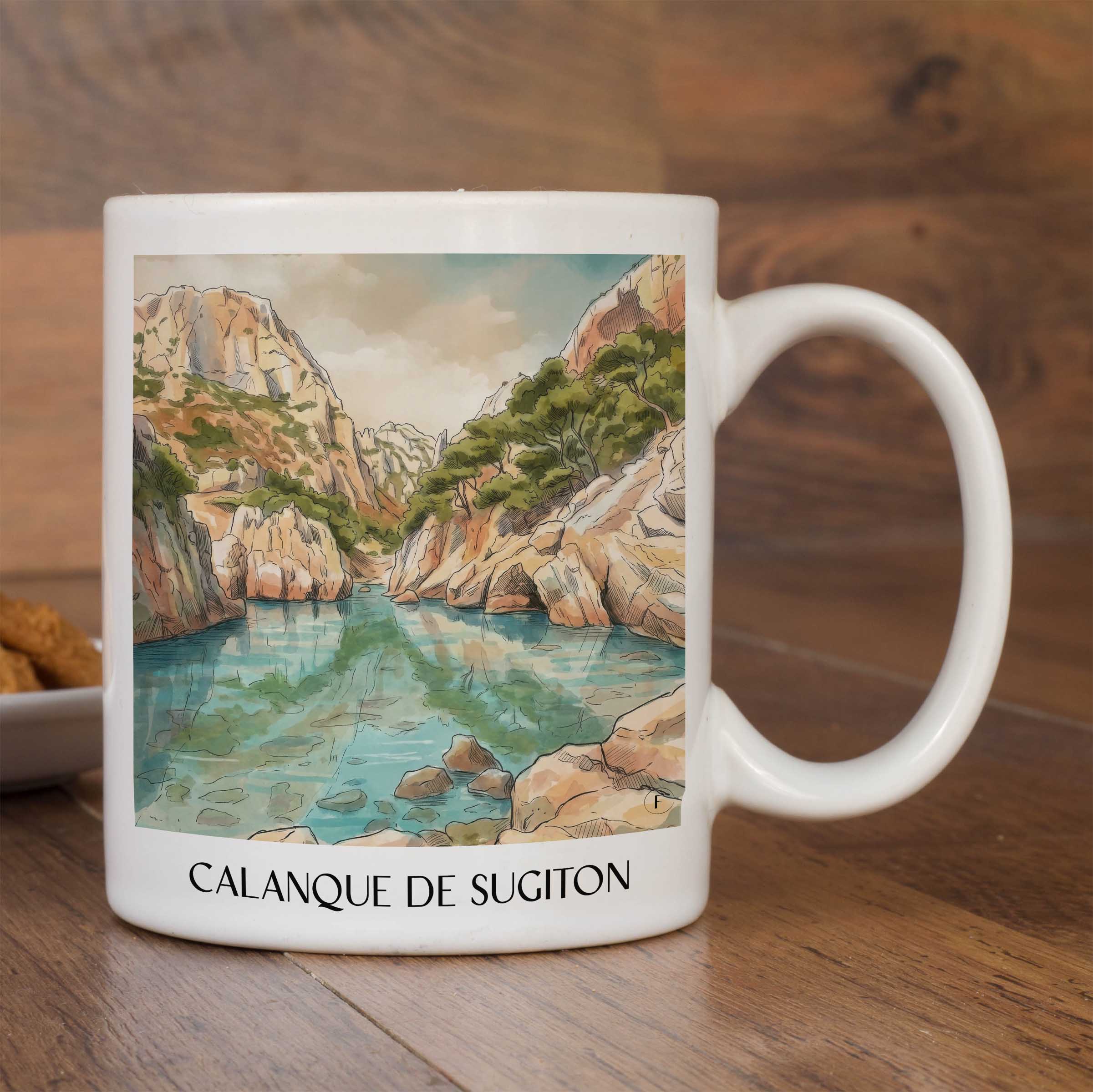 calanque-de-sugiton-côte-d´azur-frankreich-kaffeebecher-aquarell