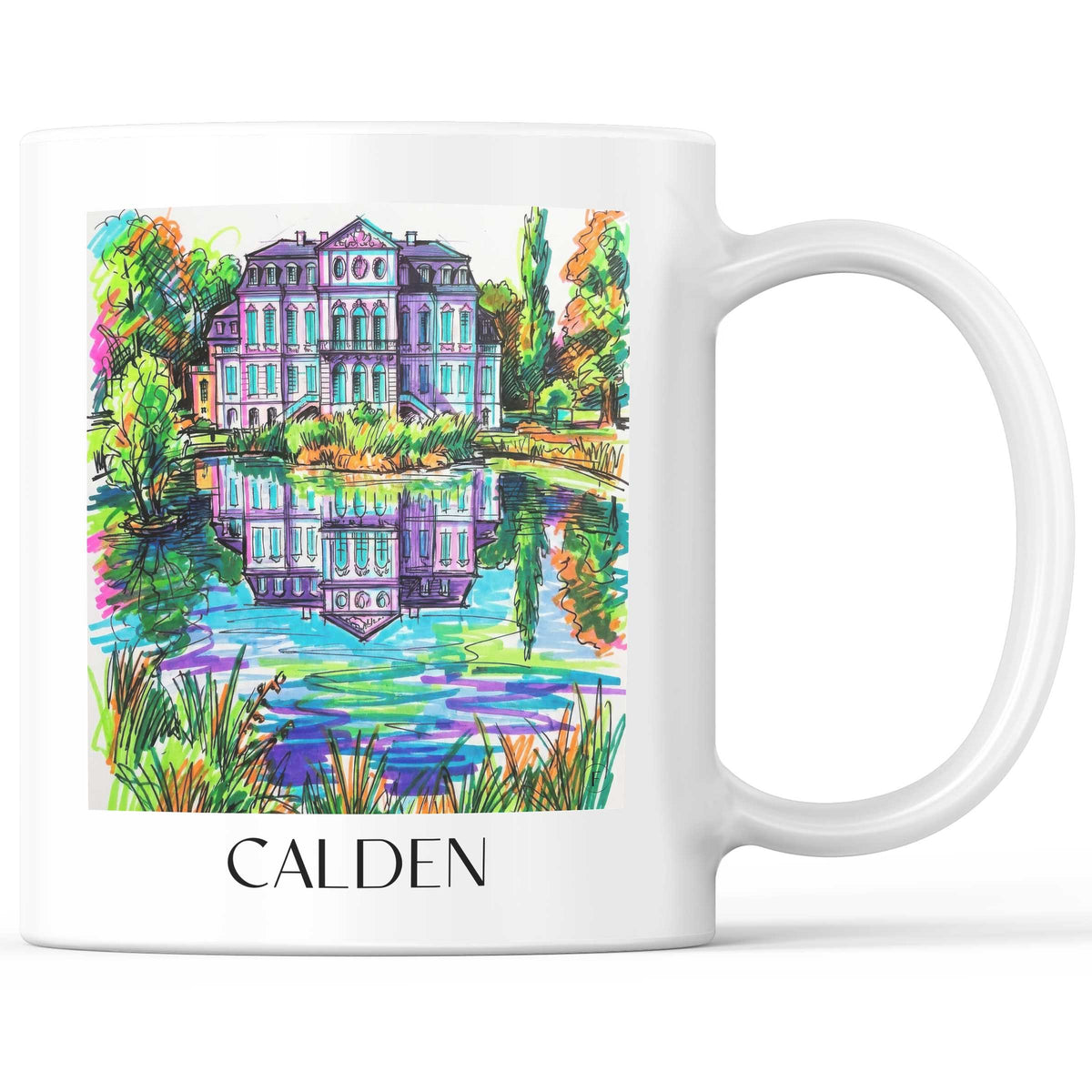 Calden Kaffeebecher - Hessen - Deutschland Becher - Kaffeetasse im Tag Graffiti Stil - favplace