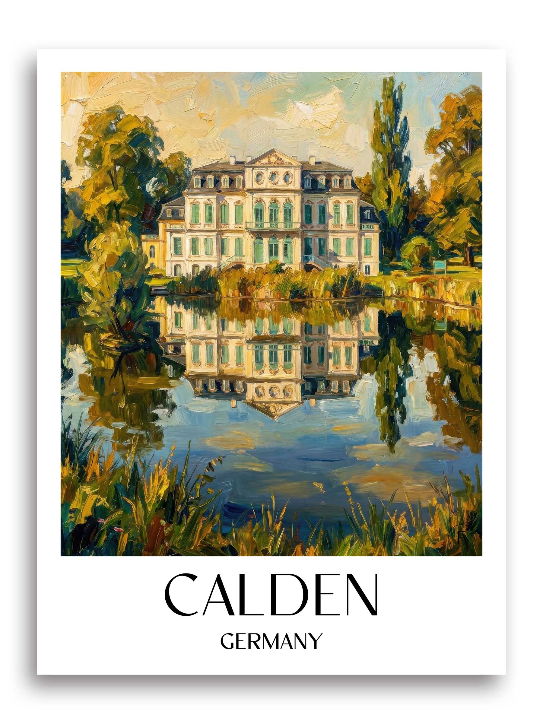 Calden Poster - Hessen - Deutschland Kunstdruck - Ölgemälde von A4 bis A1 - favplace