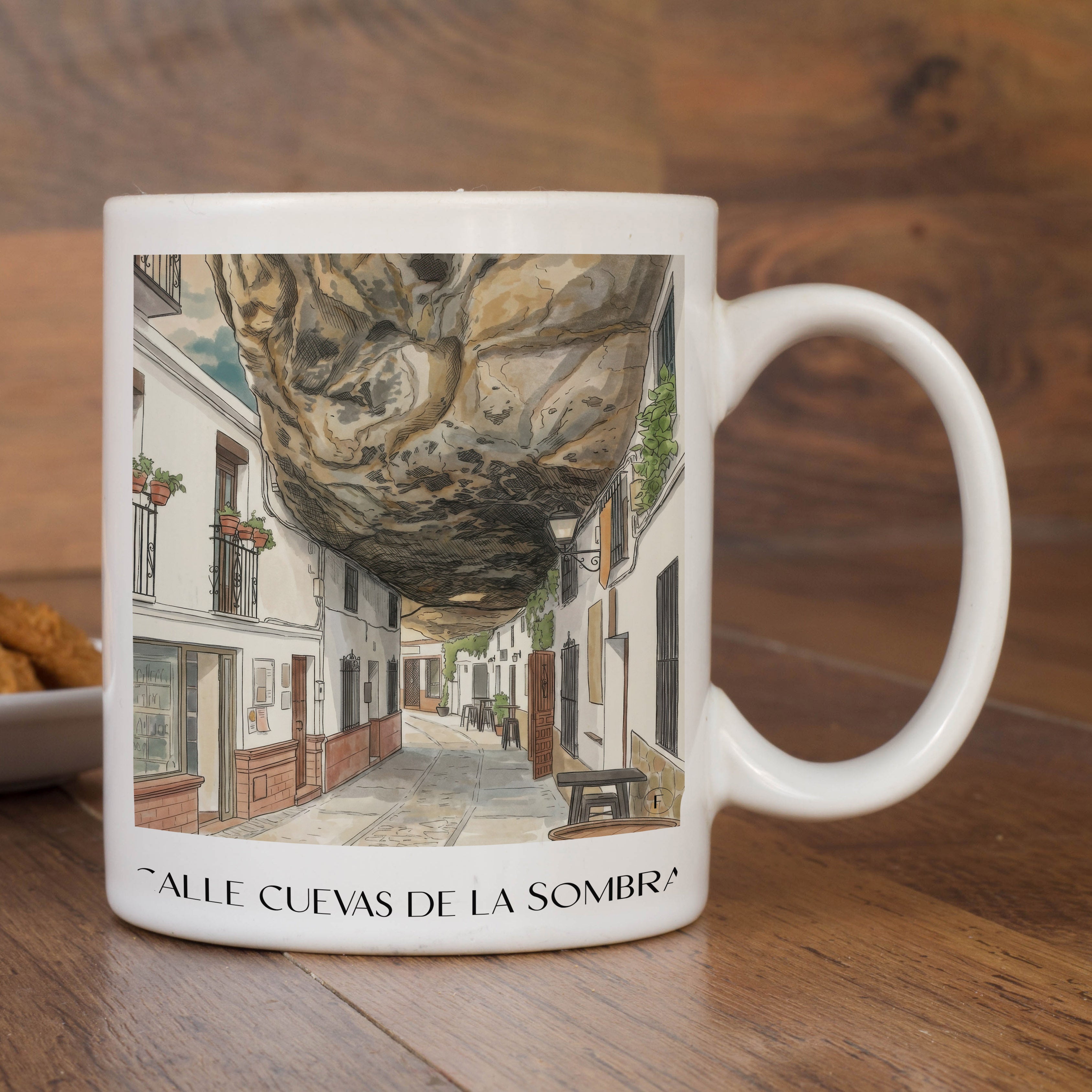 calle-cuevas-de-la-sombra-setenil-de-las-bodegas-spanien-kaffeebecher-aquarell