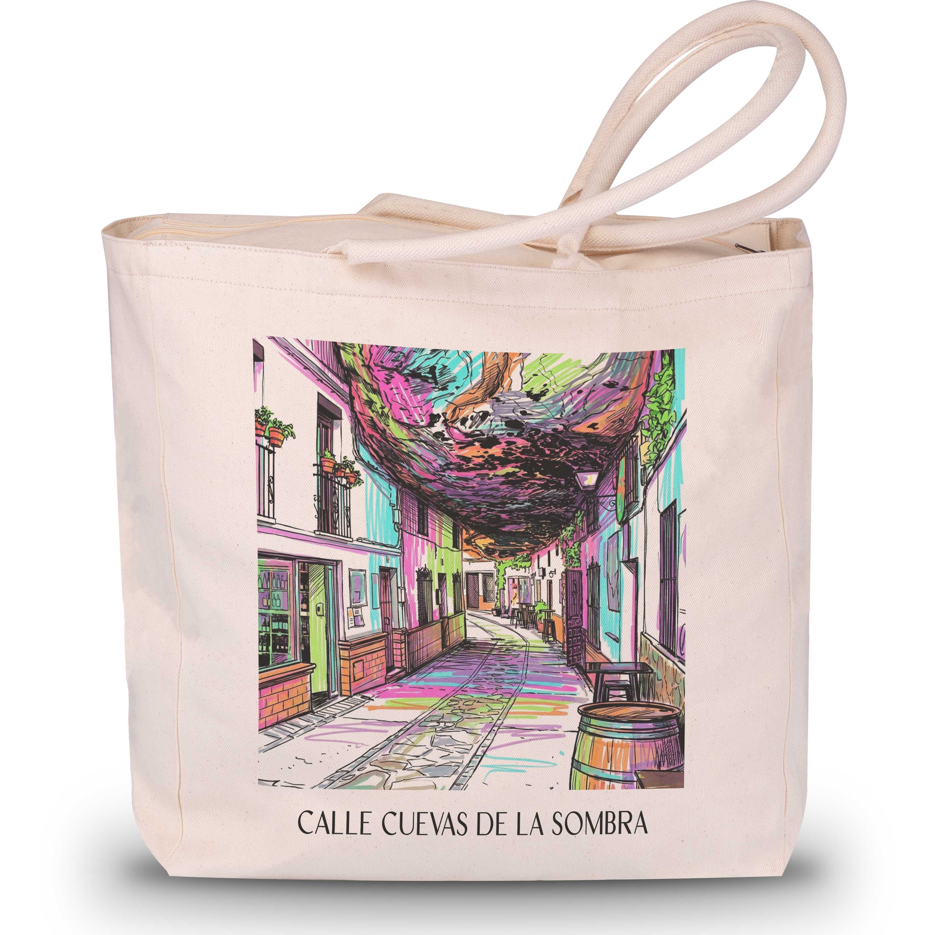 calle-cuevas-de-la-sombra-setenil-de-las-bodegas-spanien-einkaufstasche-graffiti