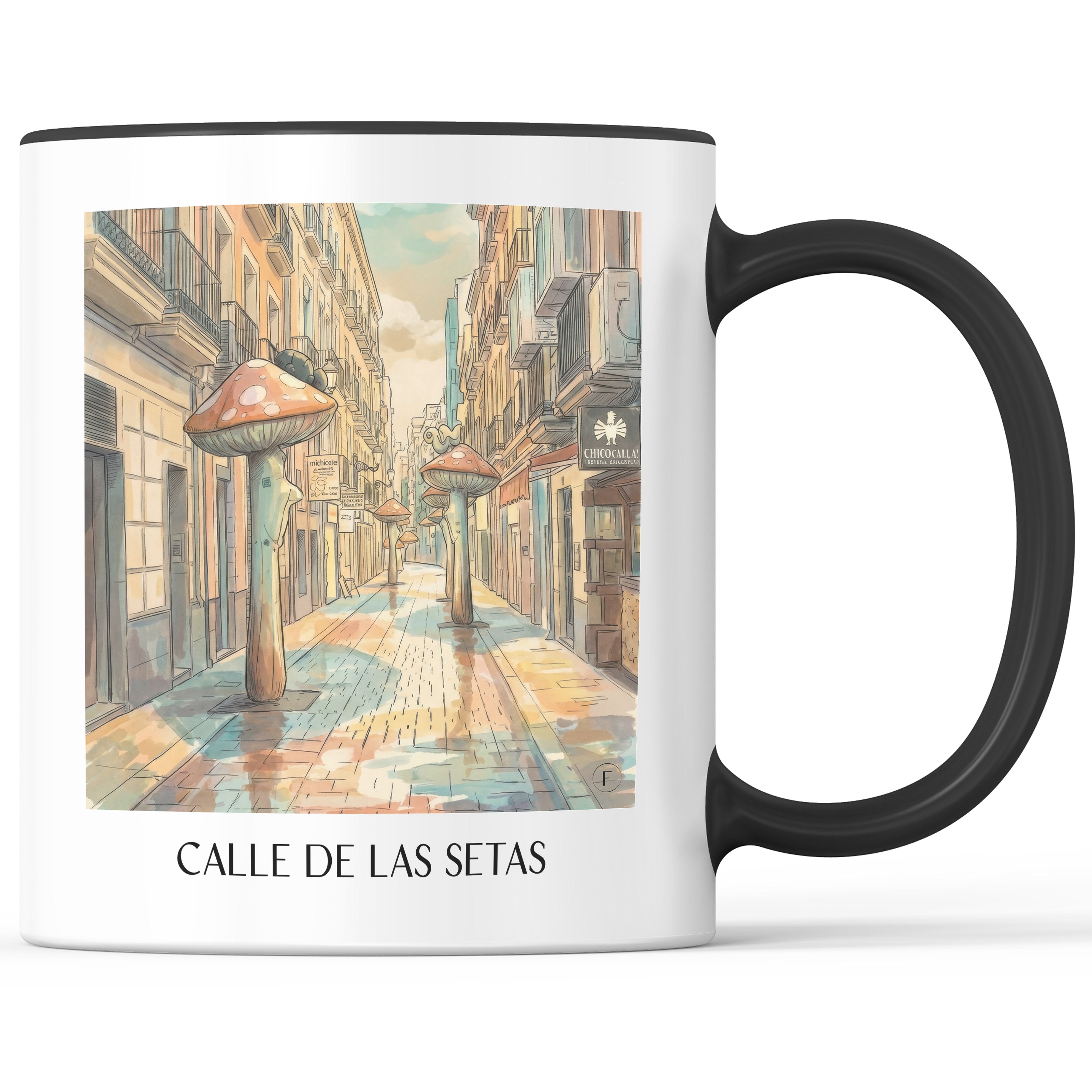 calle-de-las-setas-alicante-spanien-kaffeebecher-aquarell