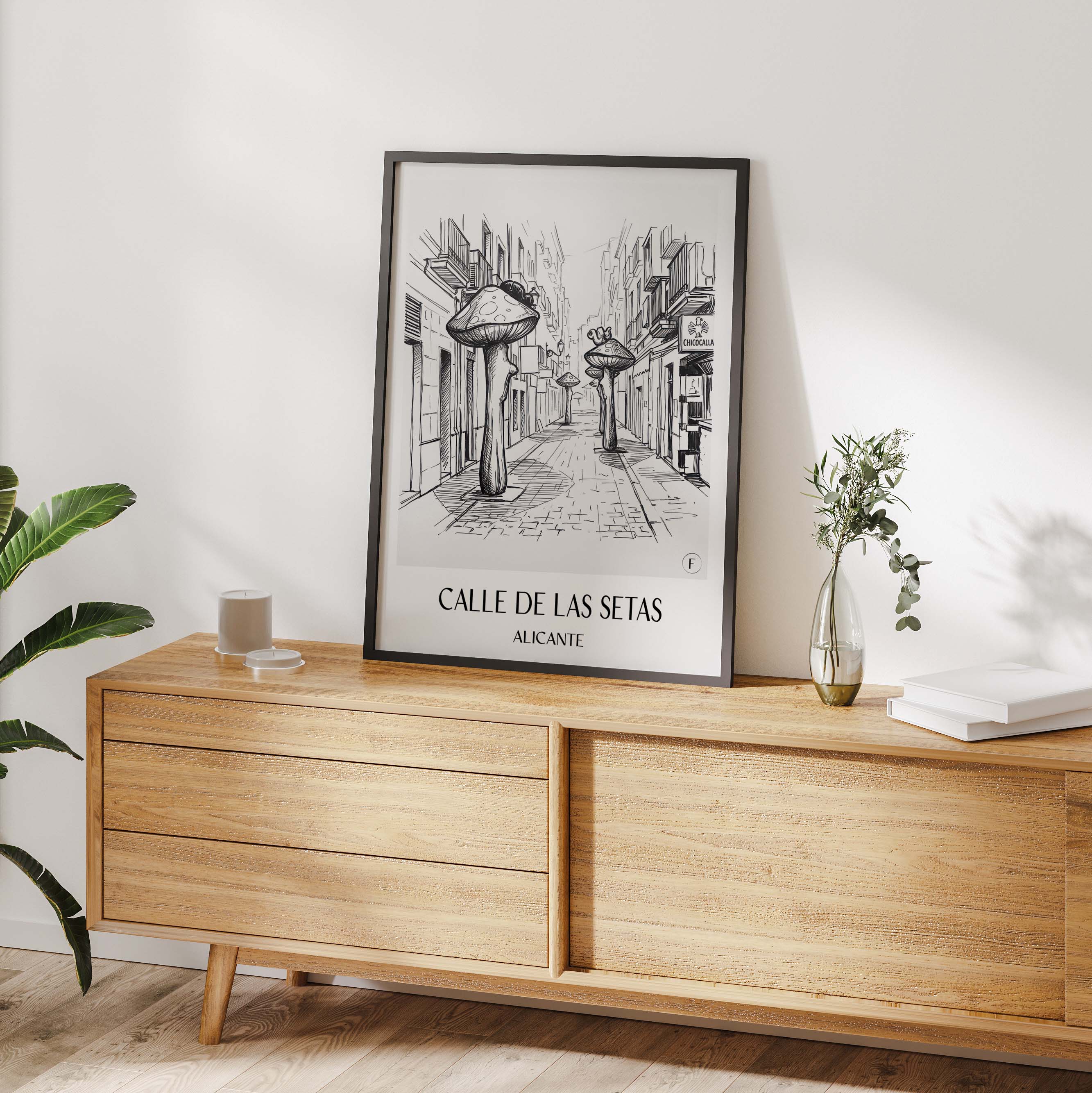 calle-de-las-setas-alicante-spanien-poster-skizze