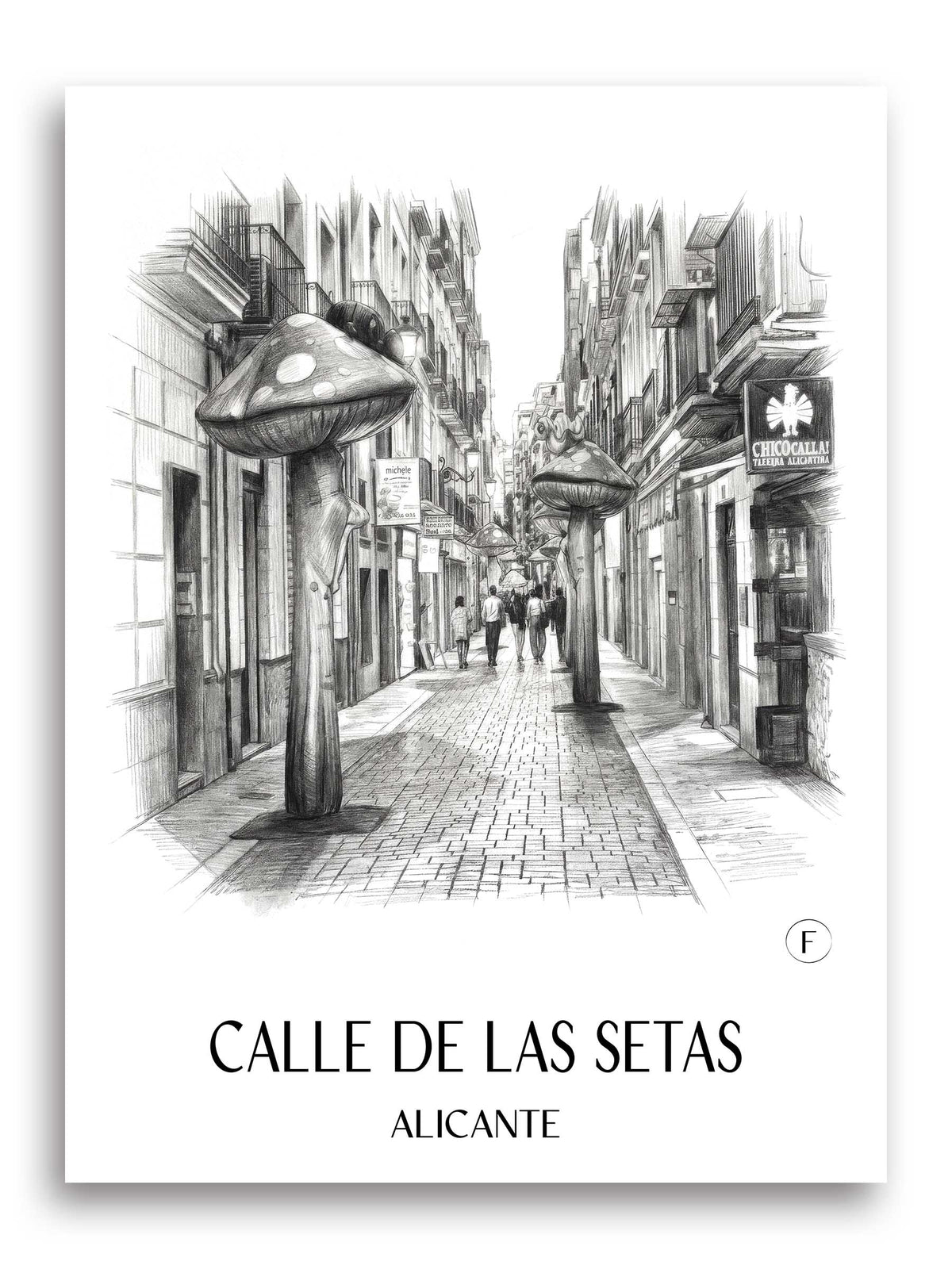 calle-de-las-setas-alicante-spanien-poster-bleistift-zeichnung-drawing