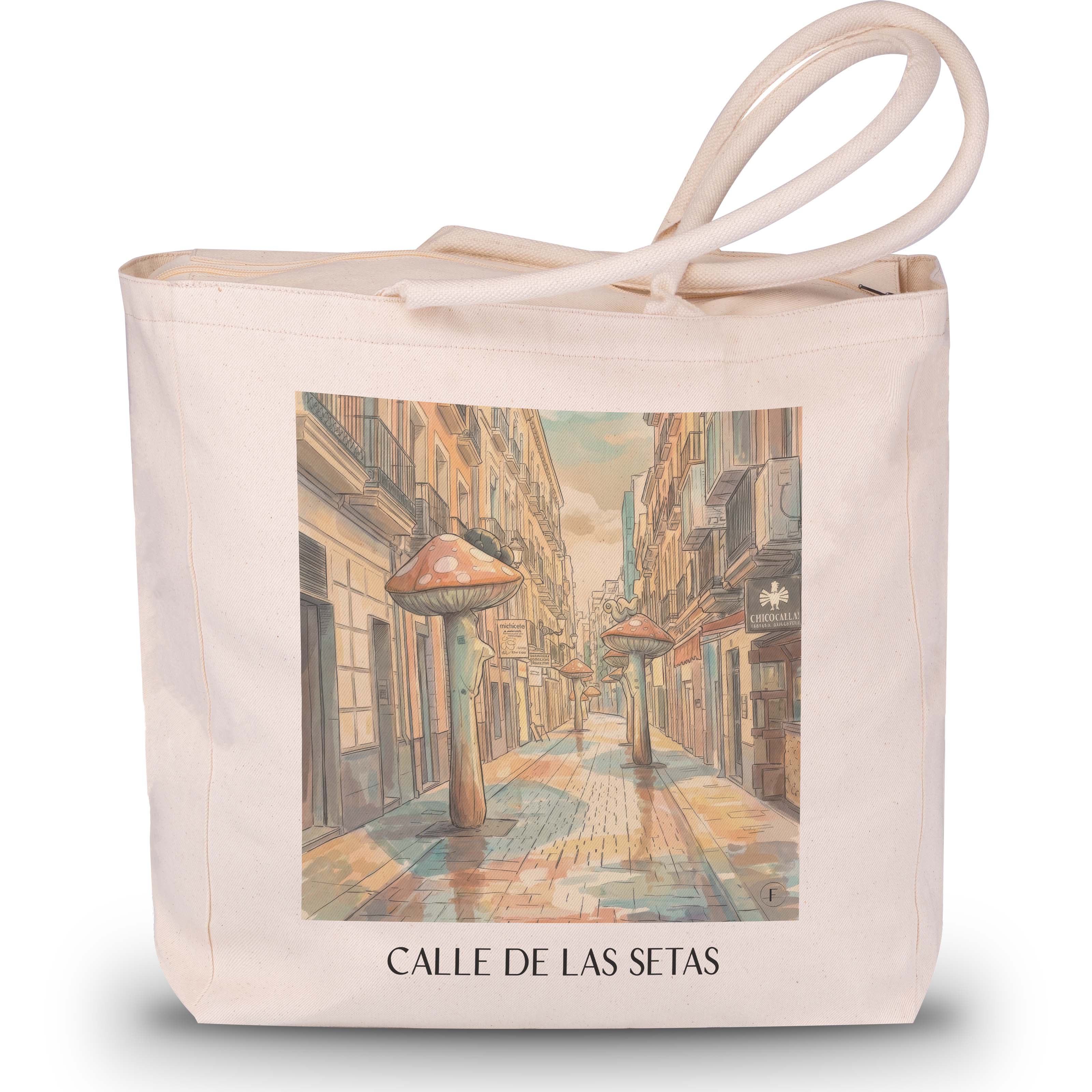 calle-de-las-setas-alicante-spanien-einkaufstasche-aquarell