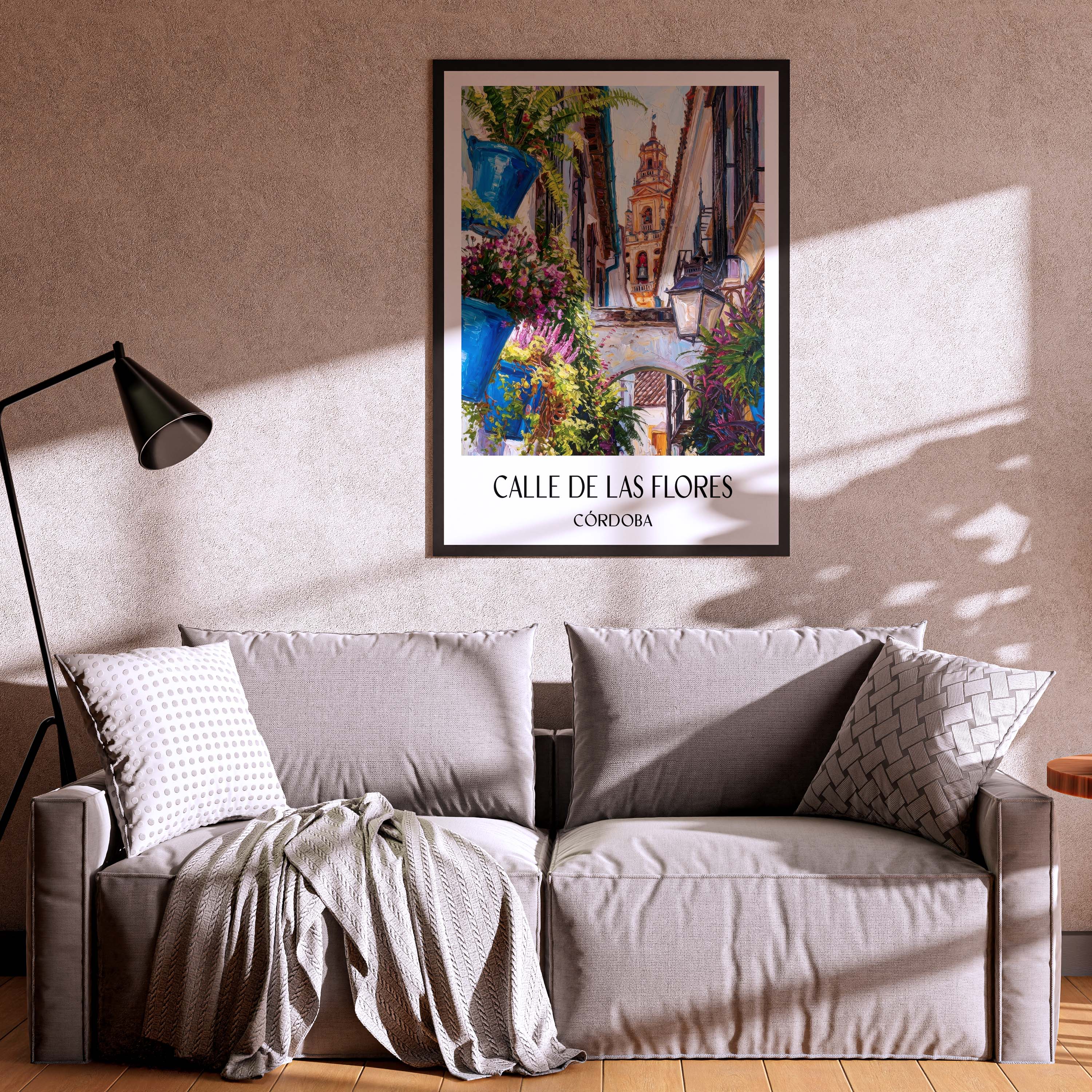 calle-de-las-flores-córdoba-spanien-poster-oil-painting-oelgemaelde